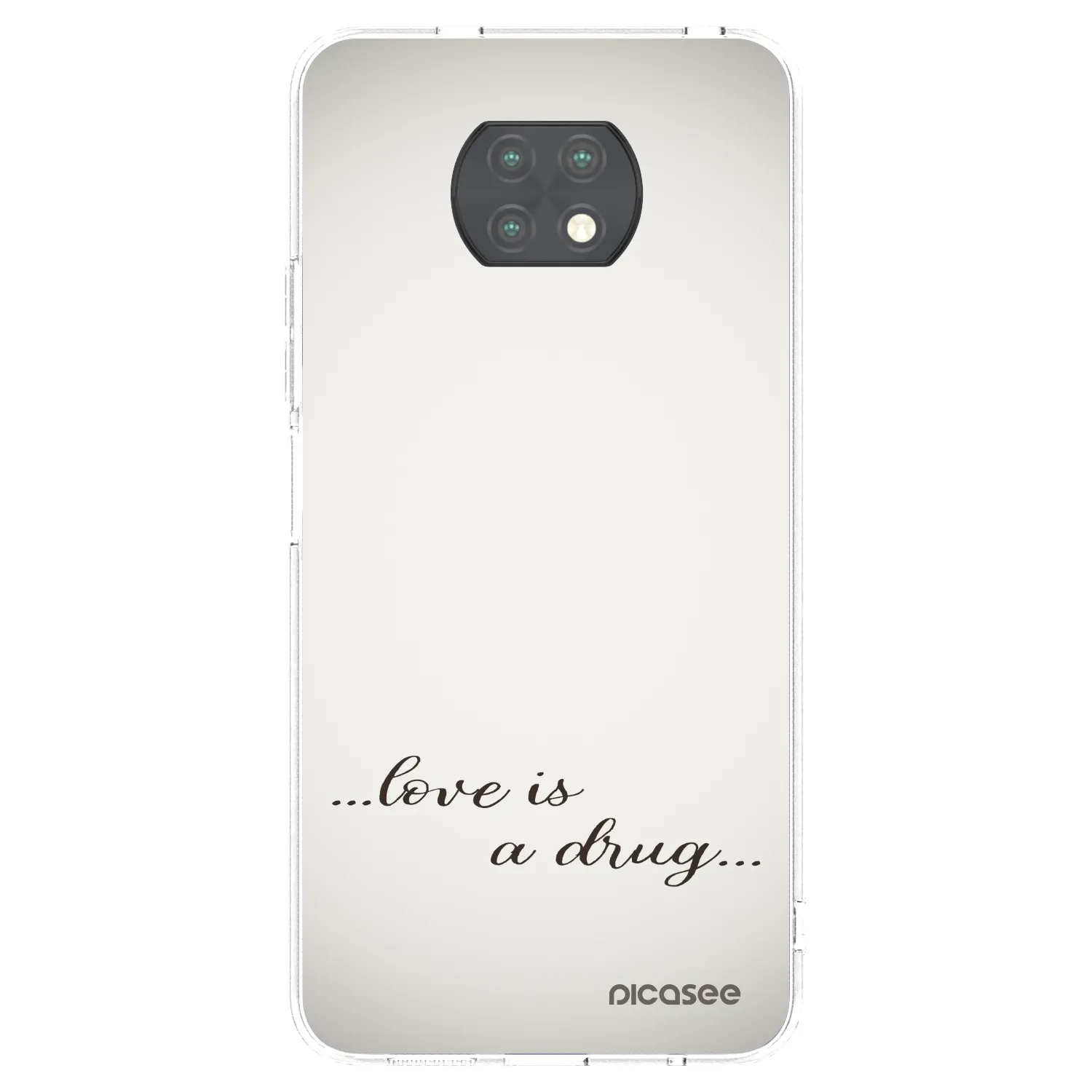 Picasee silikonový průhledný obal pro Xiaomi Redmi Note 9T - Love is a drug