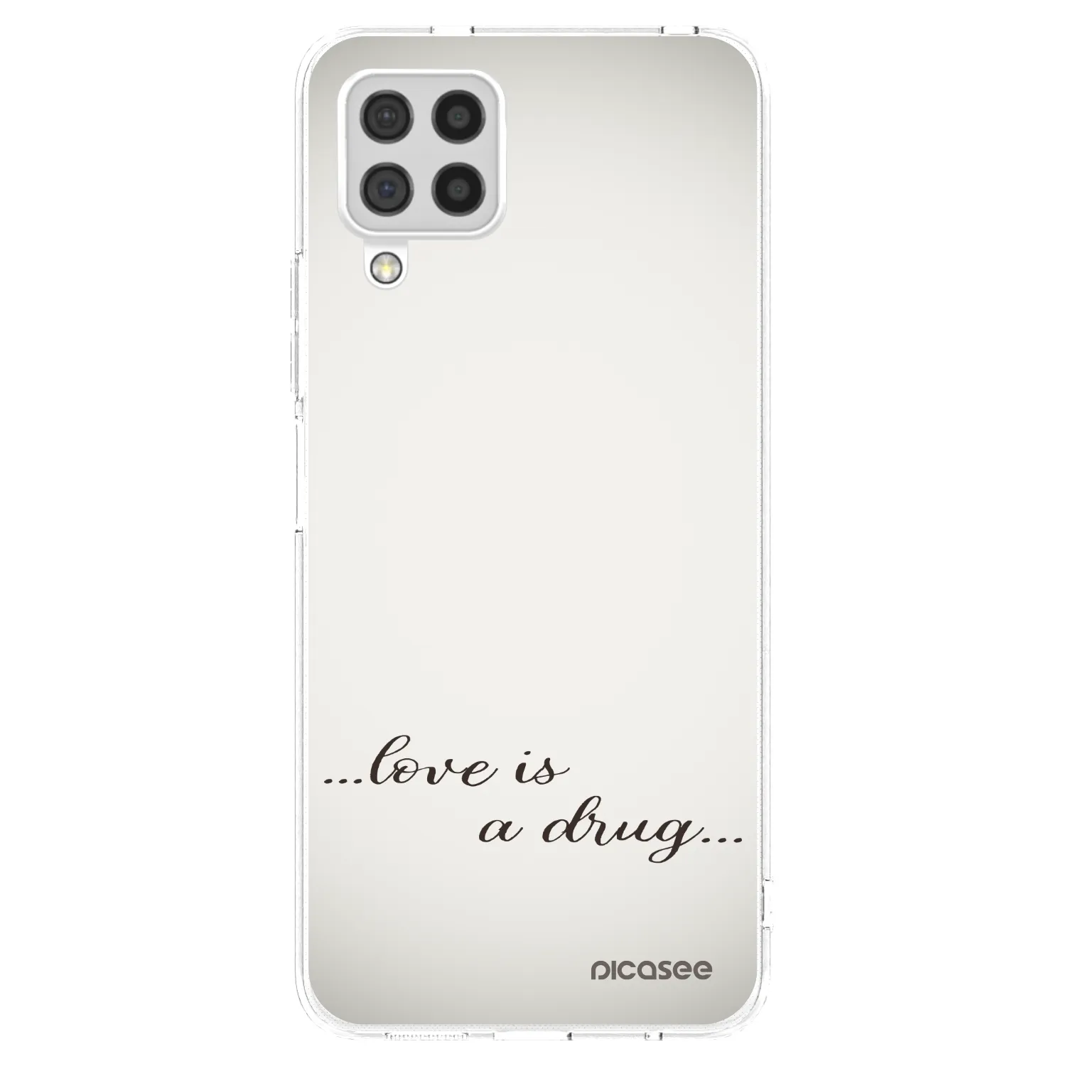 Picasee silikonový průhledný obal pro Samsung Galaxy A22 A225F 4G - Love is a drug