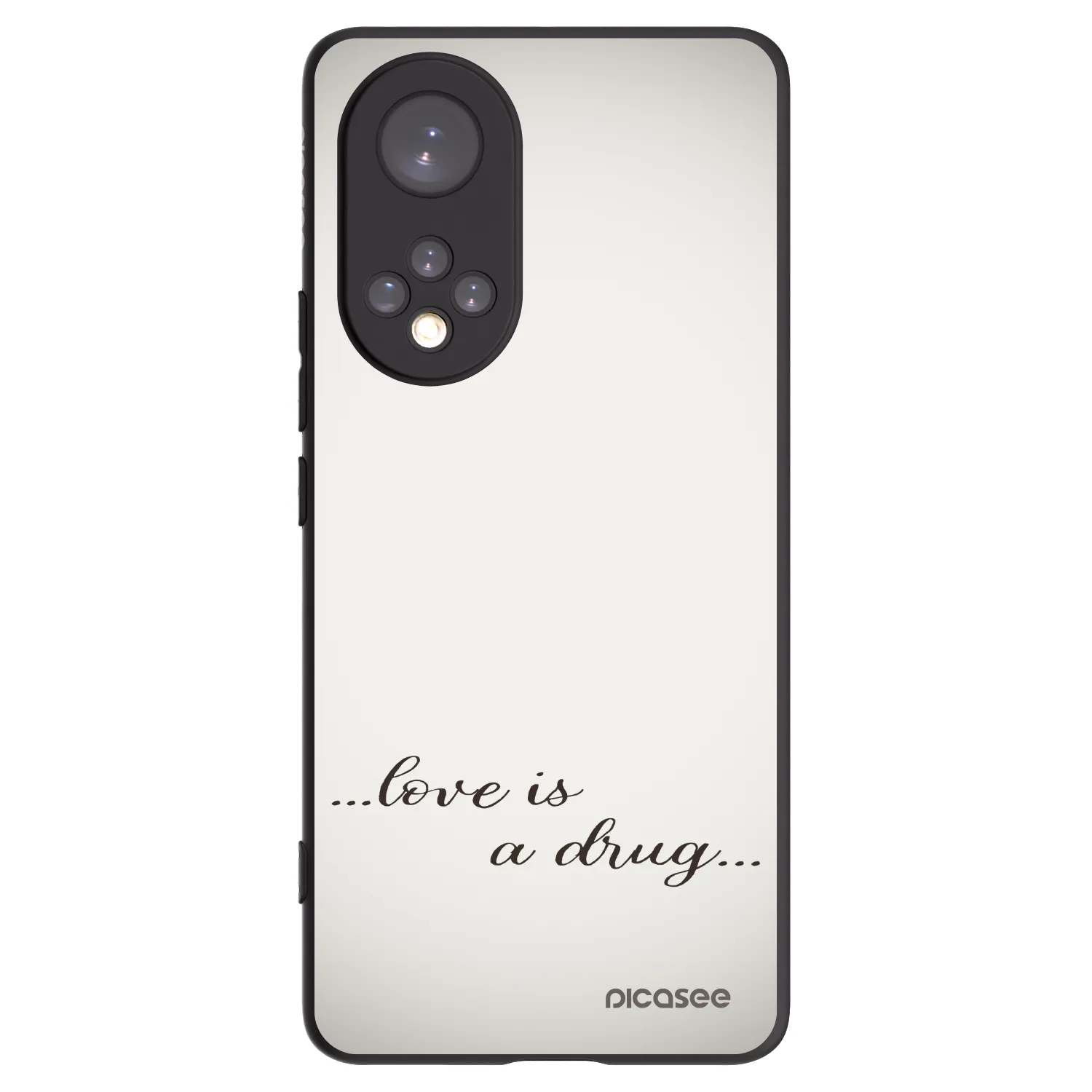 Picasee silikonový černý obal pro Honor 50 5G - Love is a drug