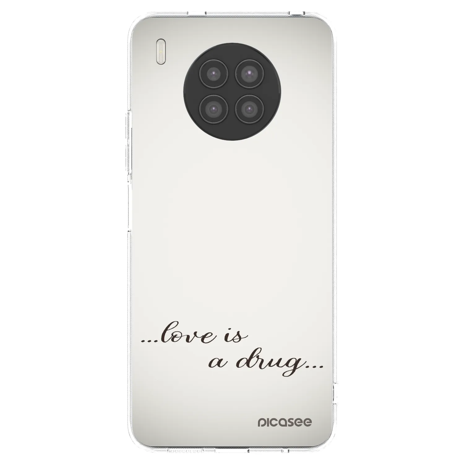 Picasee silikonový průhledný obal pro Huawei Nova 8i - Love is a drug