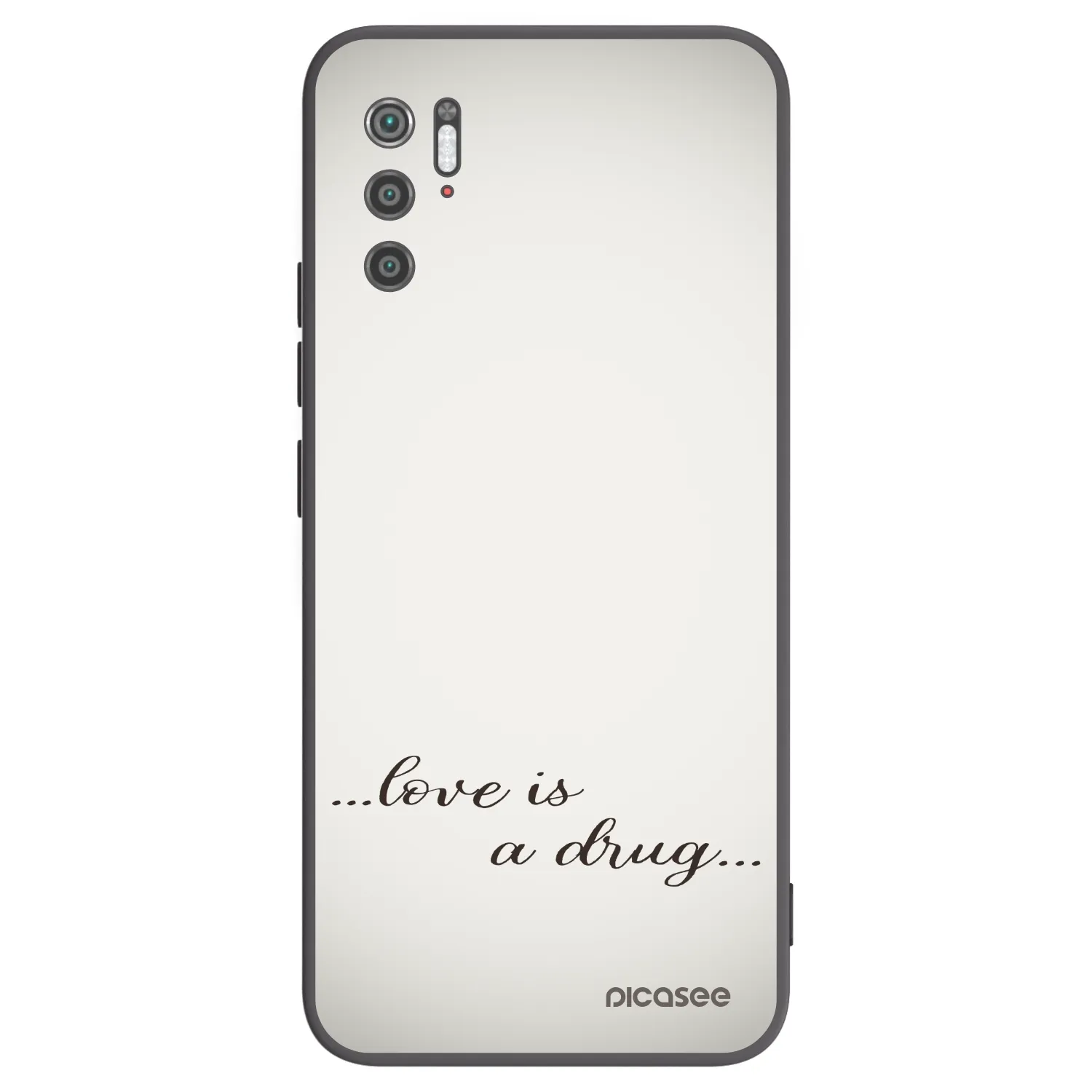 Picasee silikonový černý obal pro Xiaomi Poco M3 Pro 5G - Love is a drug