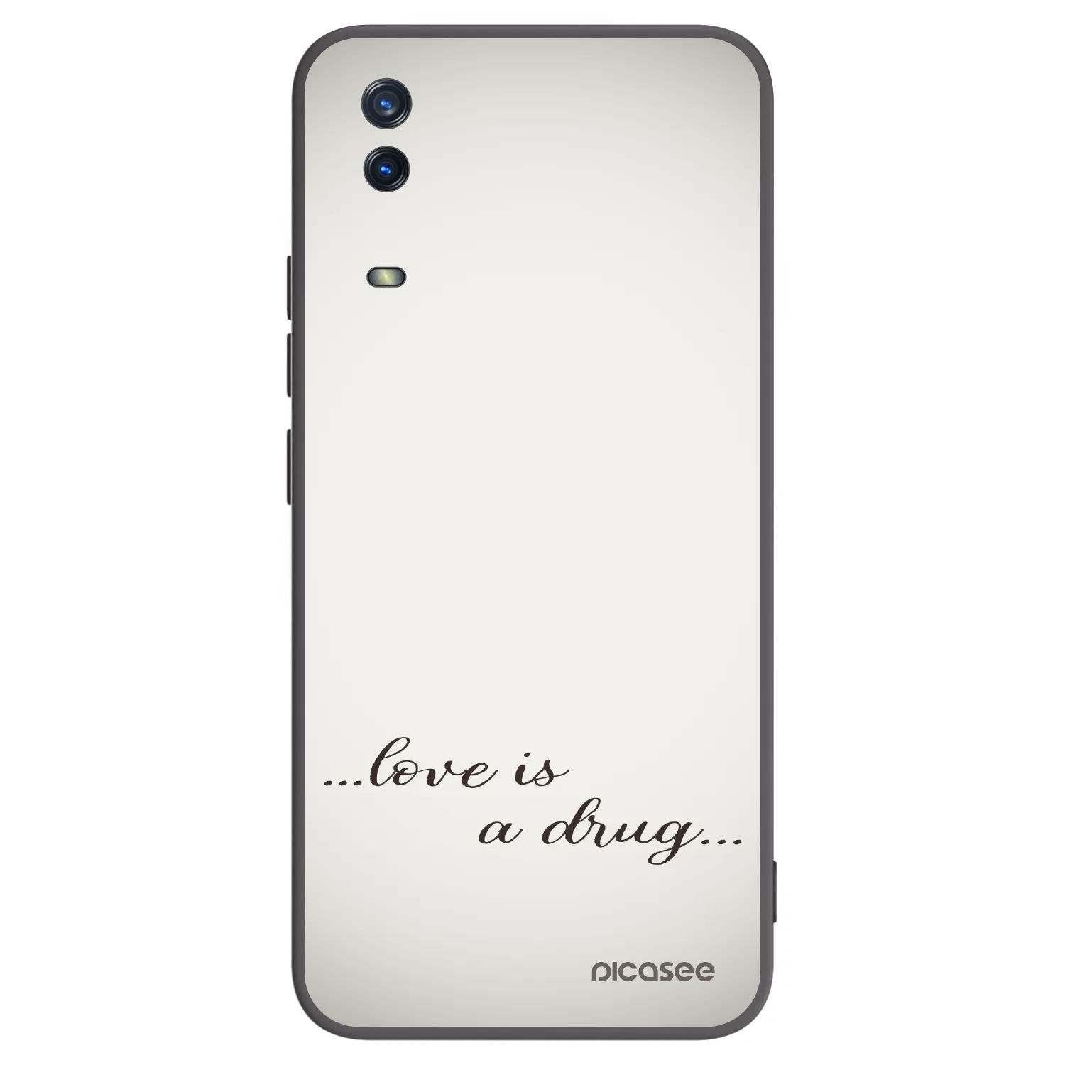 Picasee silikonový černý obal pro Vivo Y11s - Love is a drug