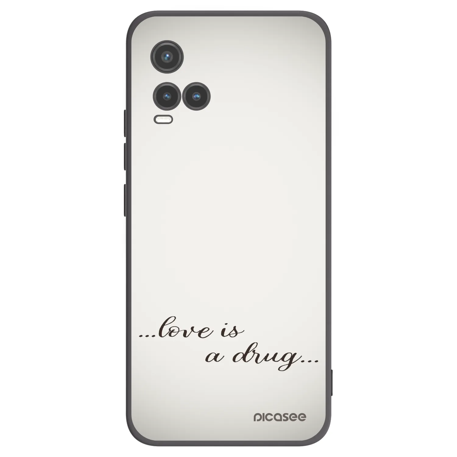 Picasee silikonový černý obal pro Vivo Y33s - Love is a drug