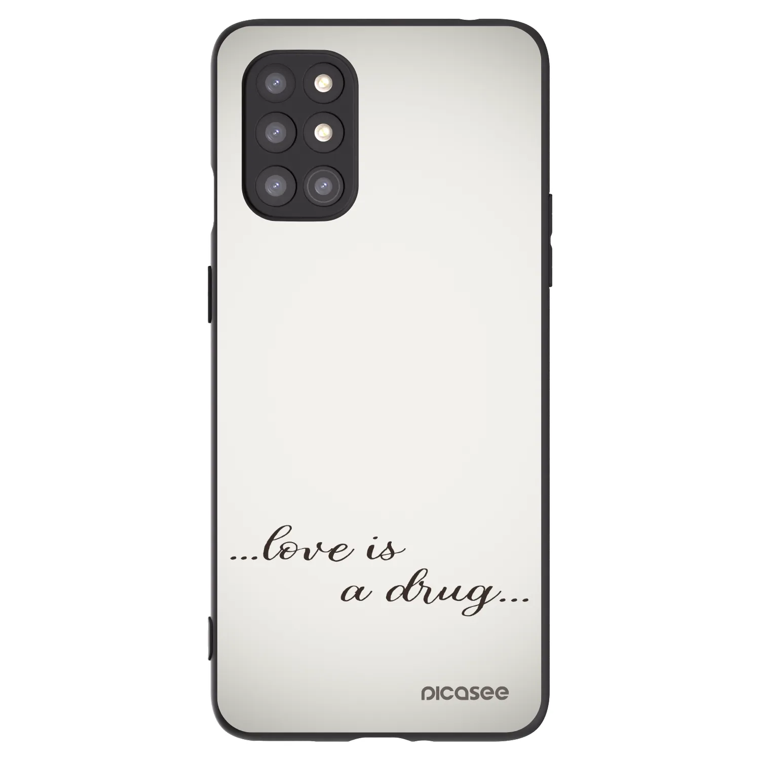 Picasee silikonový černý obal pro OnePlus 8T - Love is a drug
