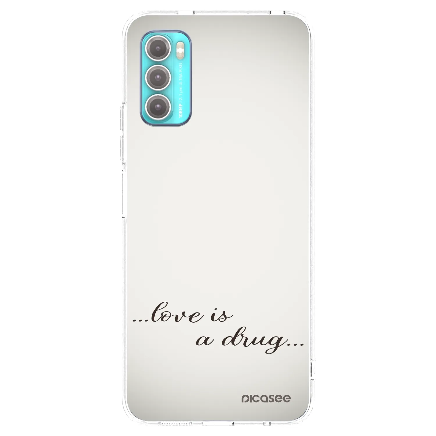 Picasee silikonový průhledný obal pro Motorola Moto G60 - Love is a drug