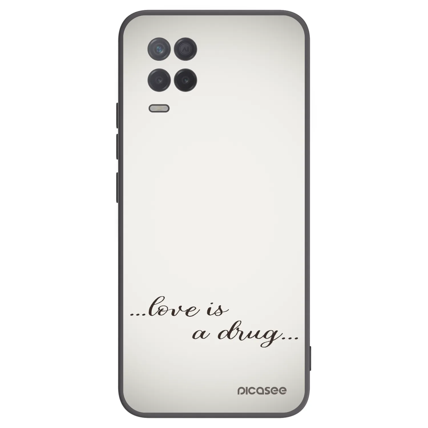 Picasee silikonový černý obal pro Realme 8 5G - Love is a drug