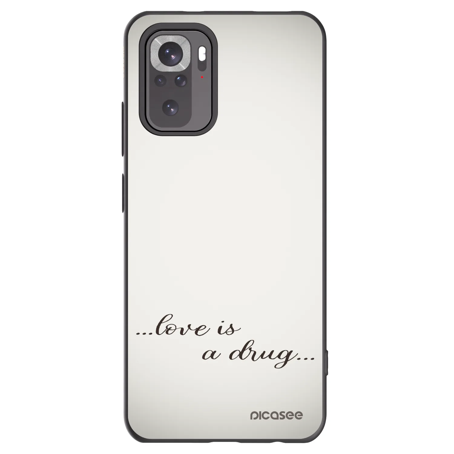 Picasee silikonový černý obal pro Xiaomi Redmi Note 11S 4G - Love is a drug