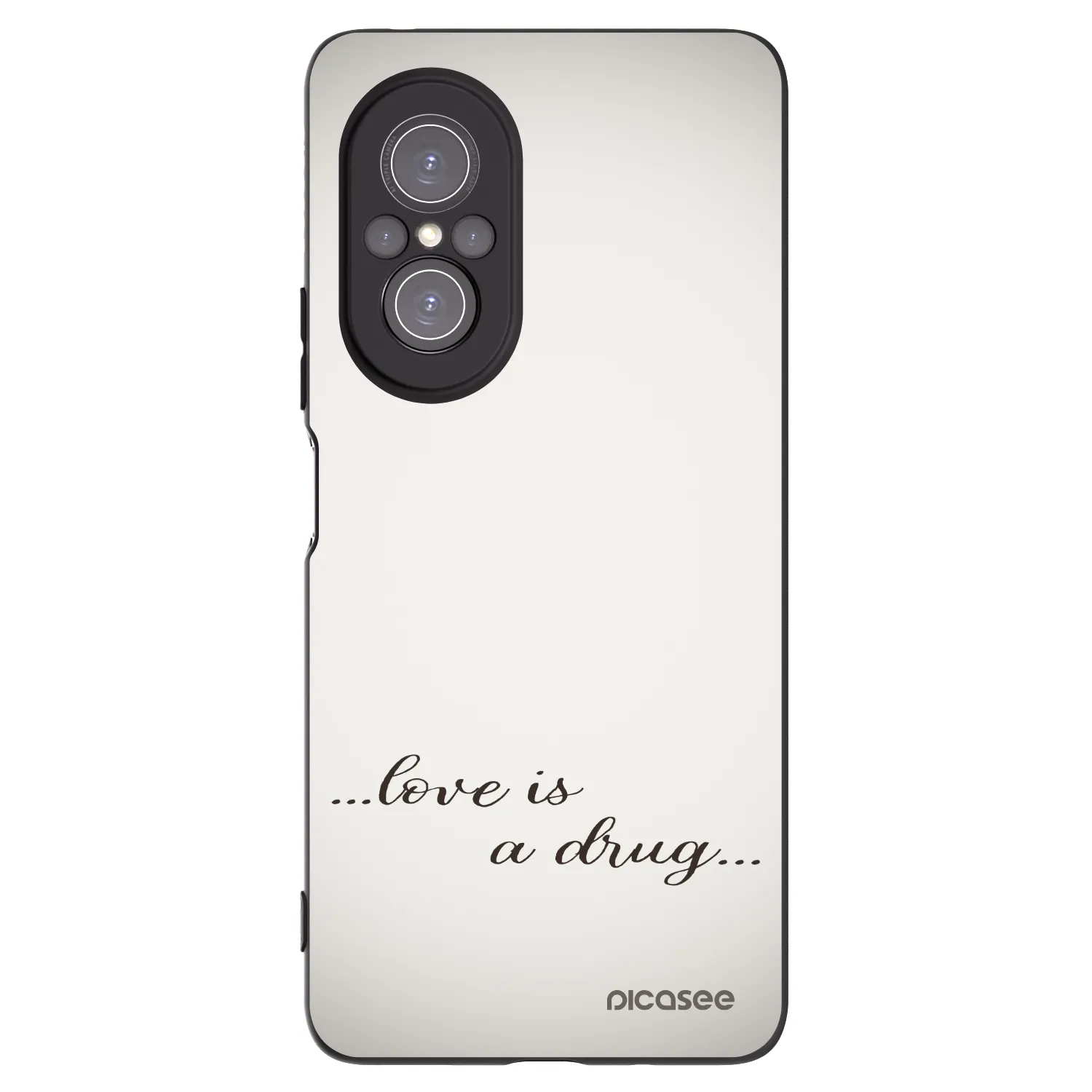 Picasee silikonový černý obal pro Huawei Nova 9 SE - Love is a drug