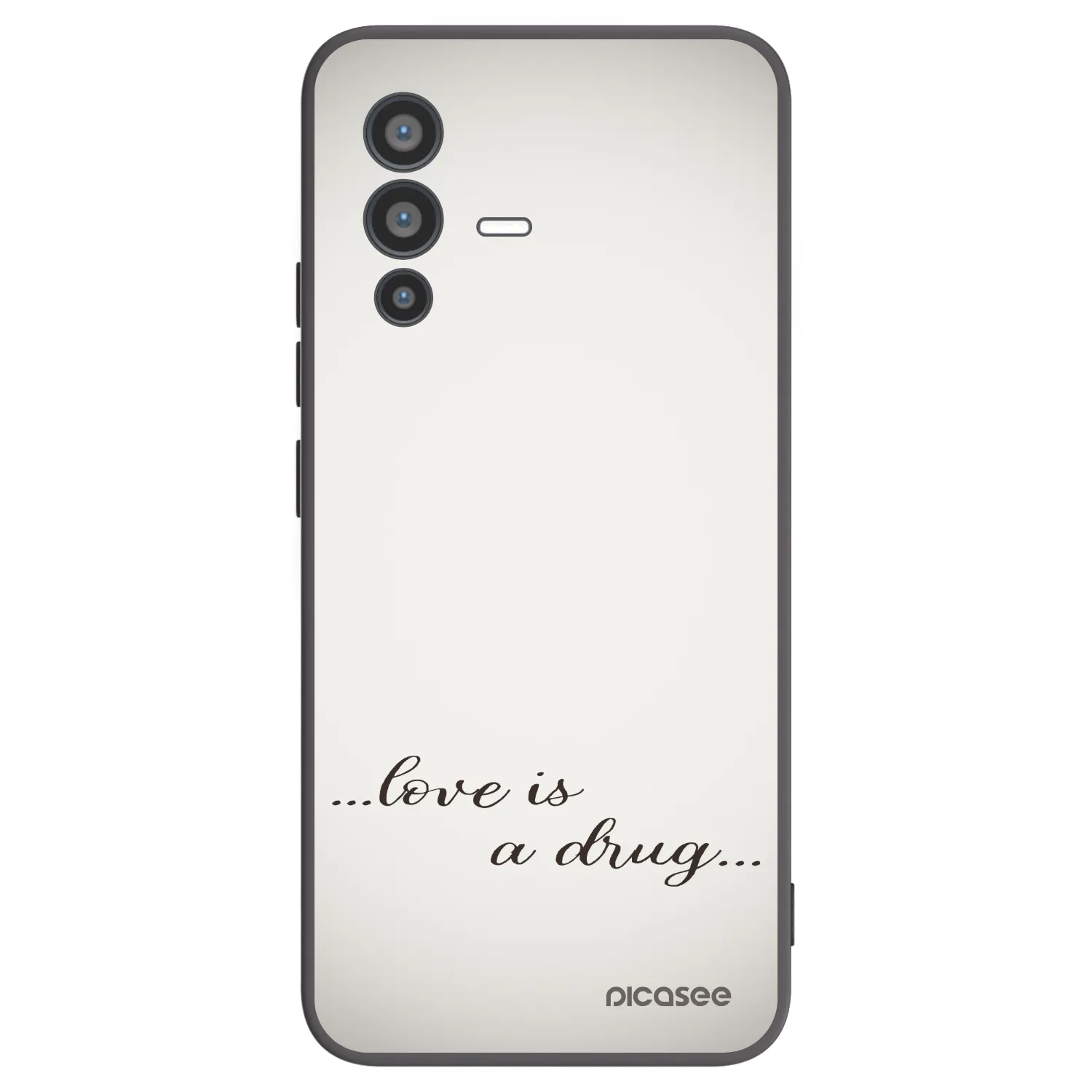 Picasee silikonový černý obal pro Vivo V23 5G - Love is a drug