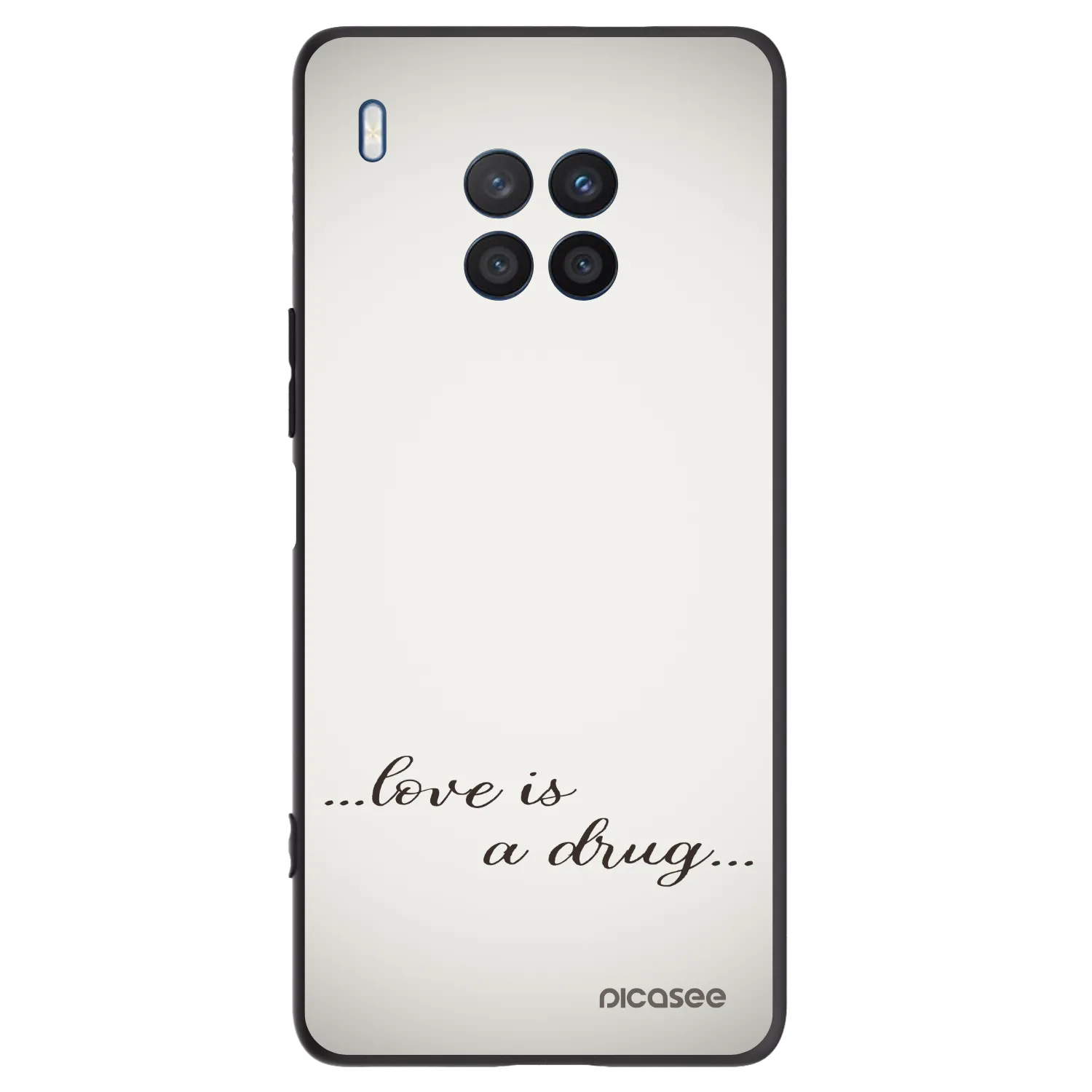 Picasee silikonový černý obal pro Honor 50 Lite - Love is a drug