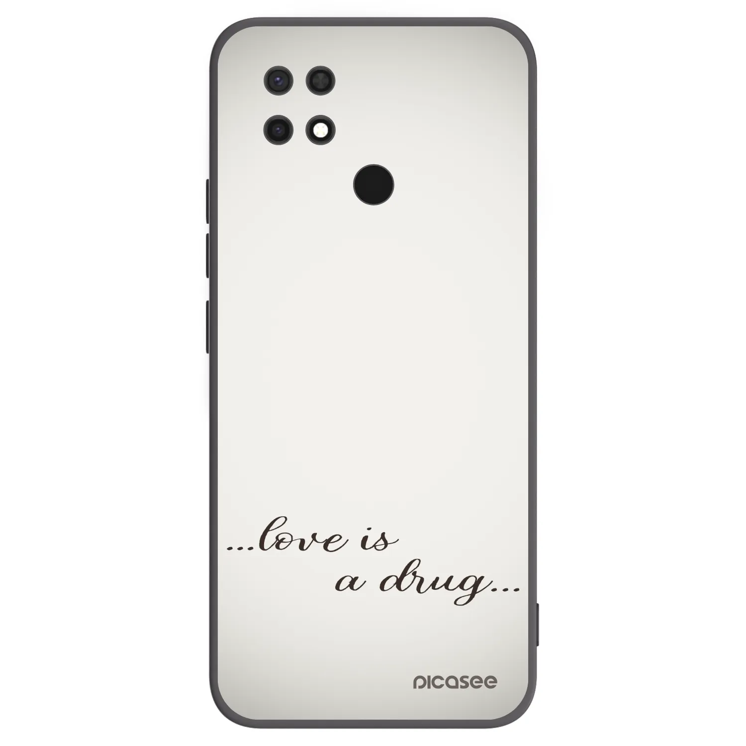 Picasee silikonový černý obal pro Xiaomi Redmi 10C - Love is a drug