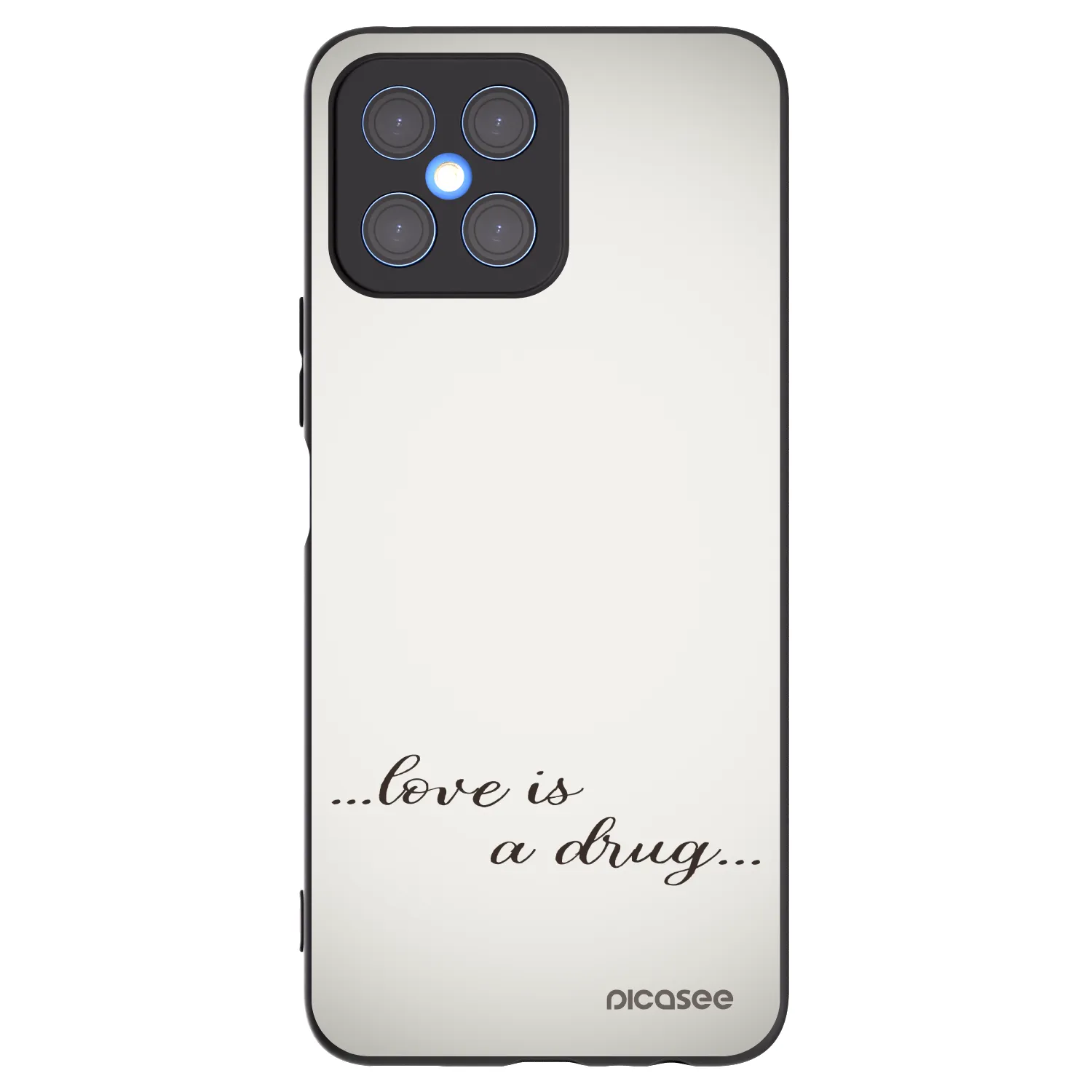 Picasee silikonový černý obal pro Honor X8 4G - Love is a drug