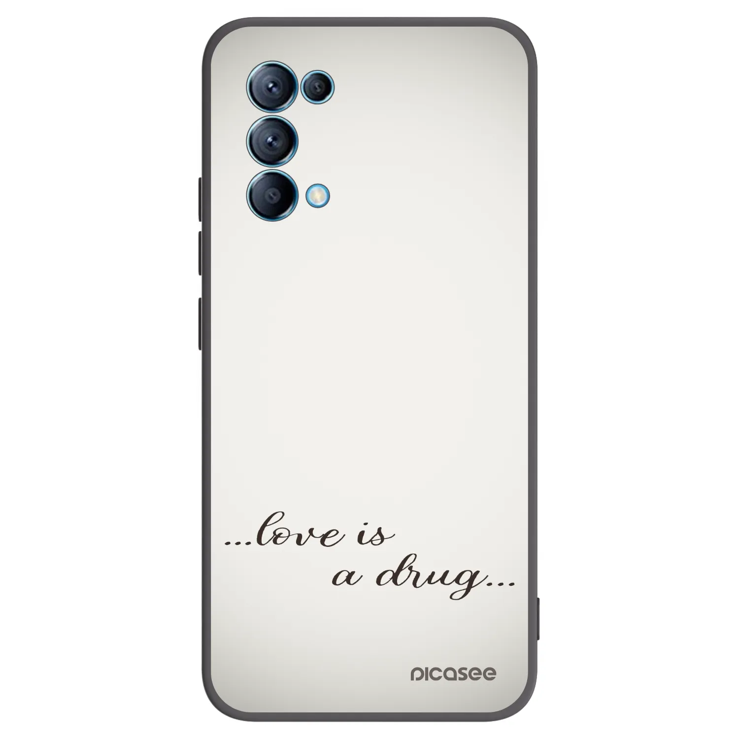 Picasee silikonový černý obal pro OPPO Reno 5 5G - Love is a drug
