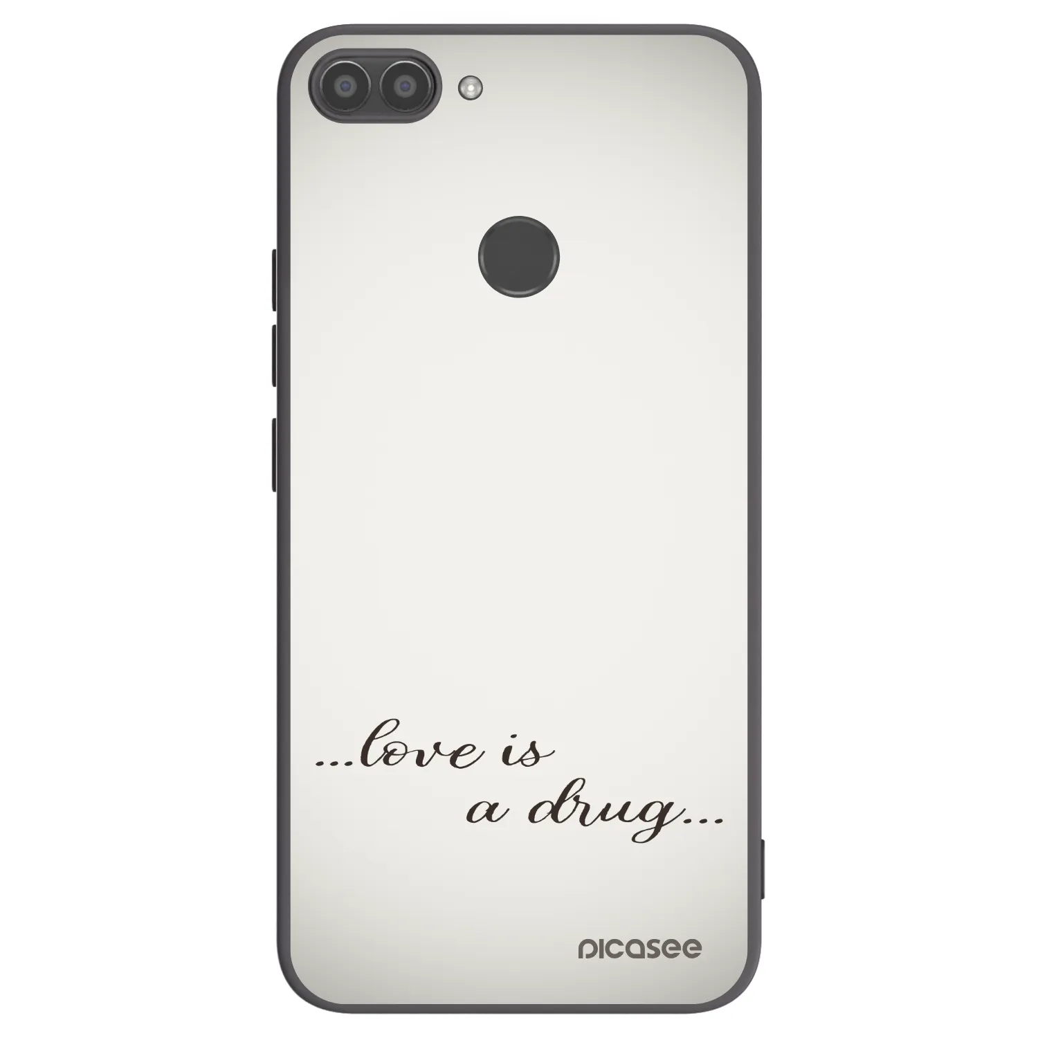 Picasee silikonový černý obal pro Huawei P Smart - Love is a drug