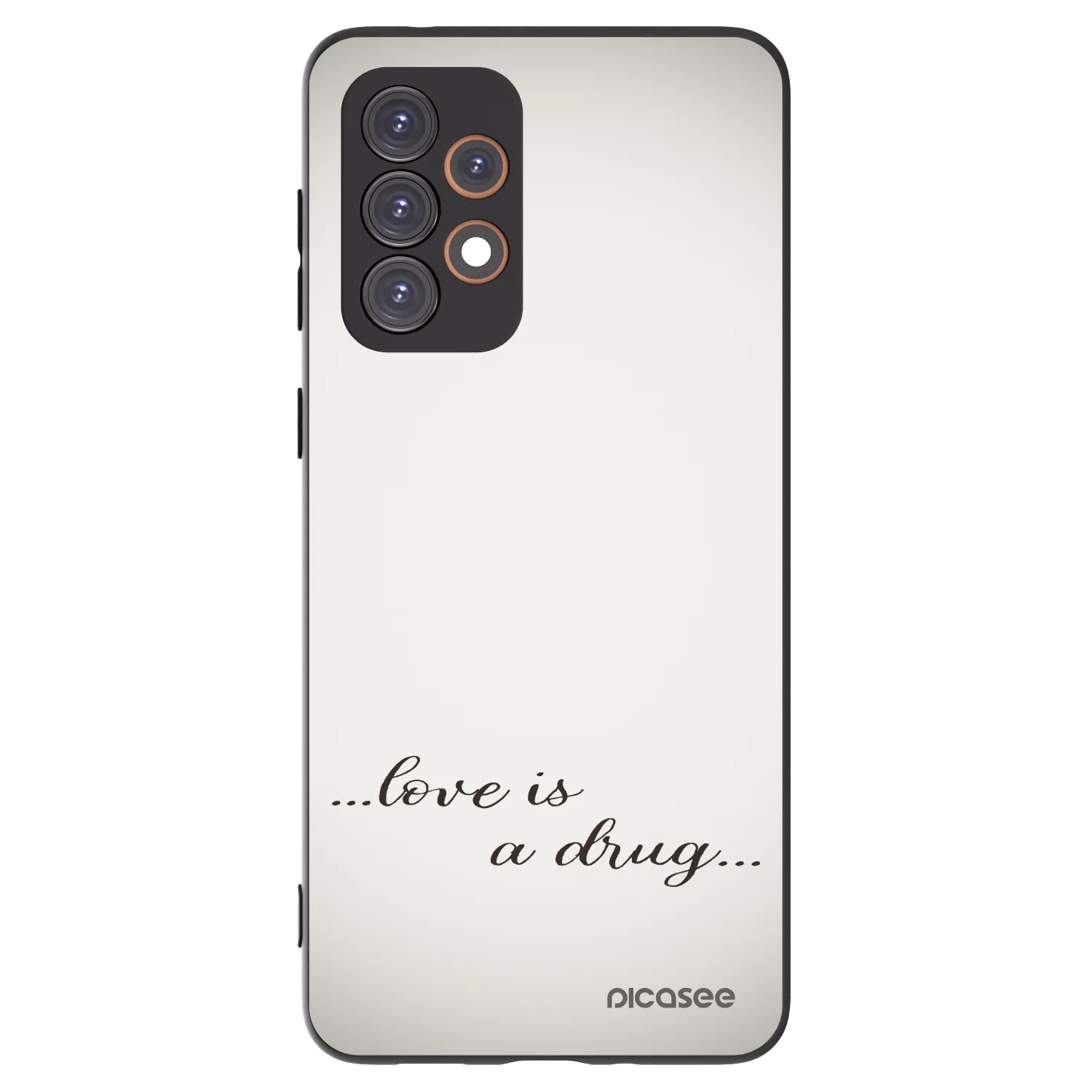 Picasee silikonový černý obal pro Samsung Galaxy A33 5G A336 - Love is a drug