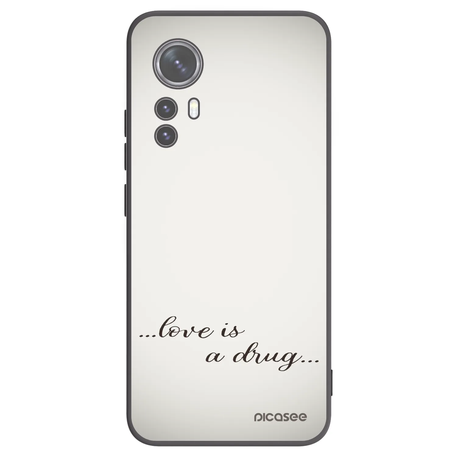 Picasee silikonový černý obal pro Xiaomi 12X - Love is a drug