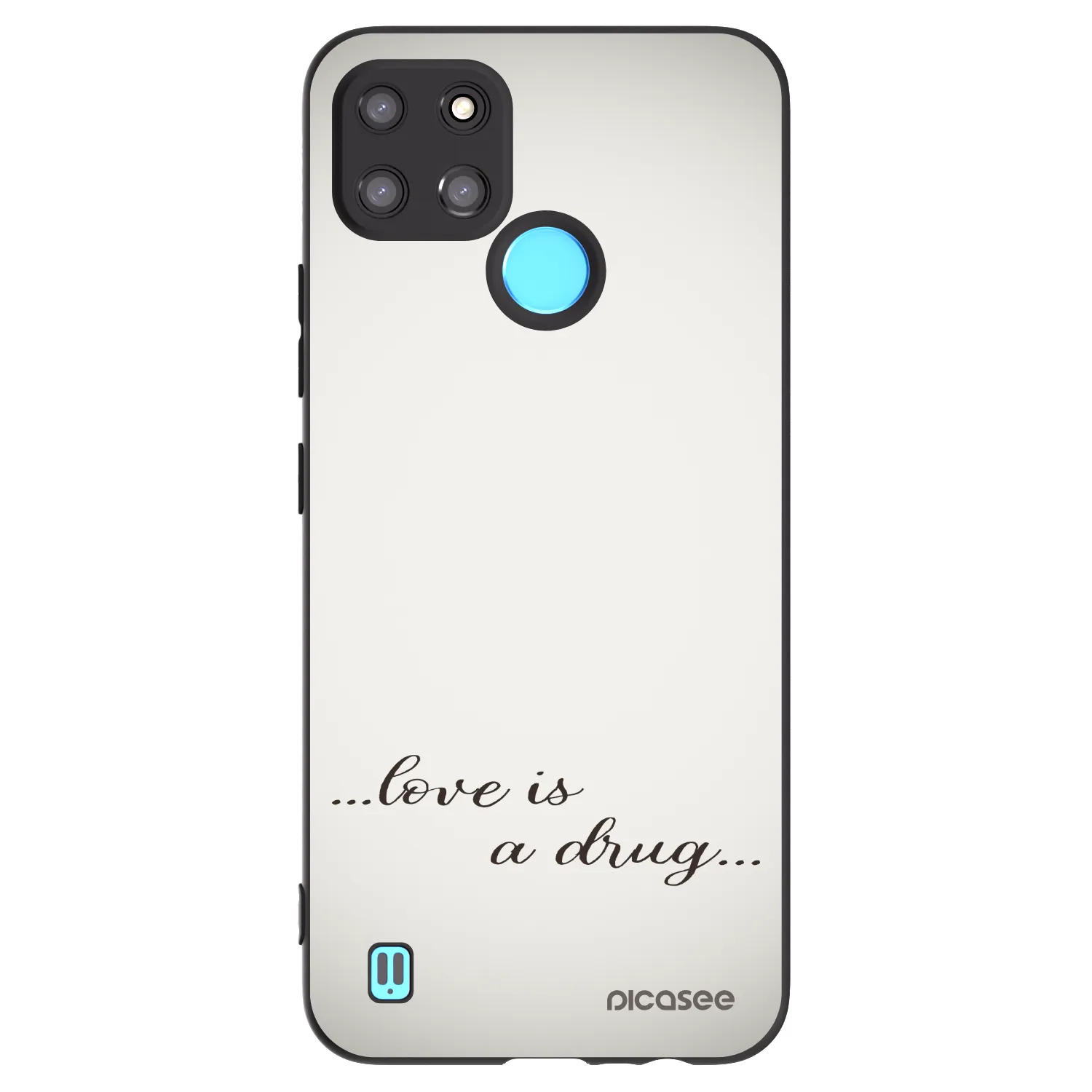 Picasee silikonový černý obal pro Realme C21Y - Love is a drug