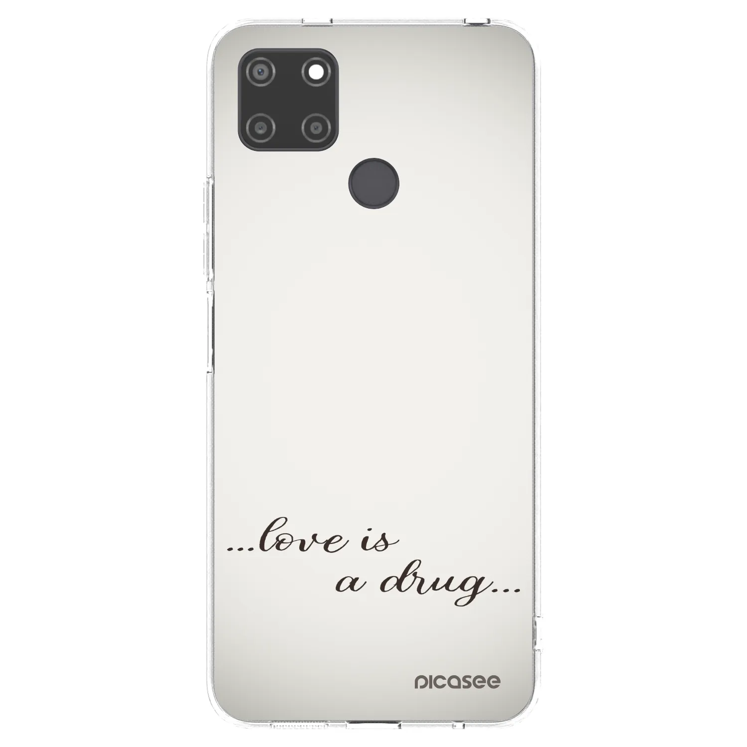 Picasee silikonový průhledný obal pro Realme C21Y - Love is a drug