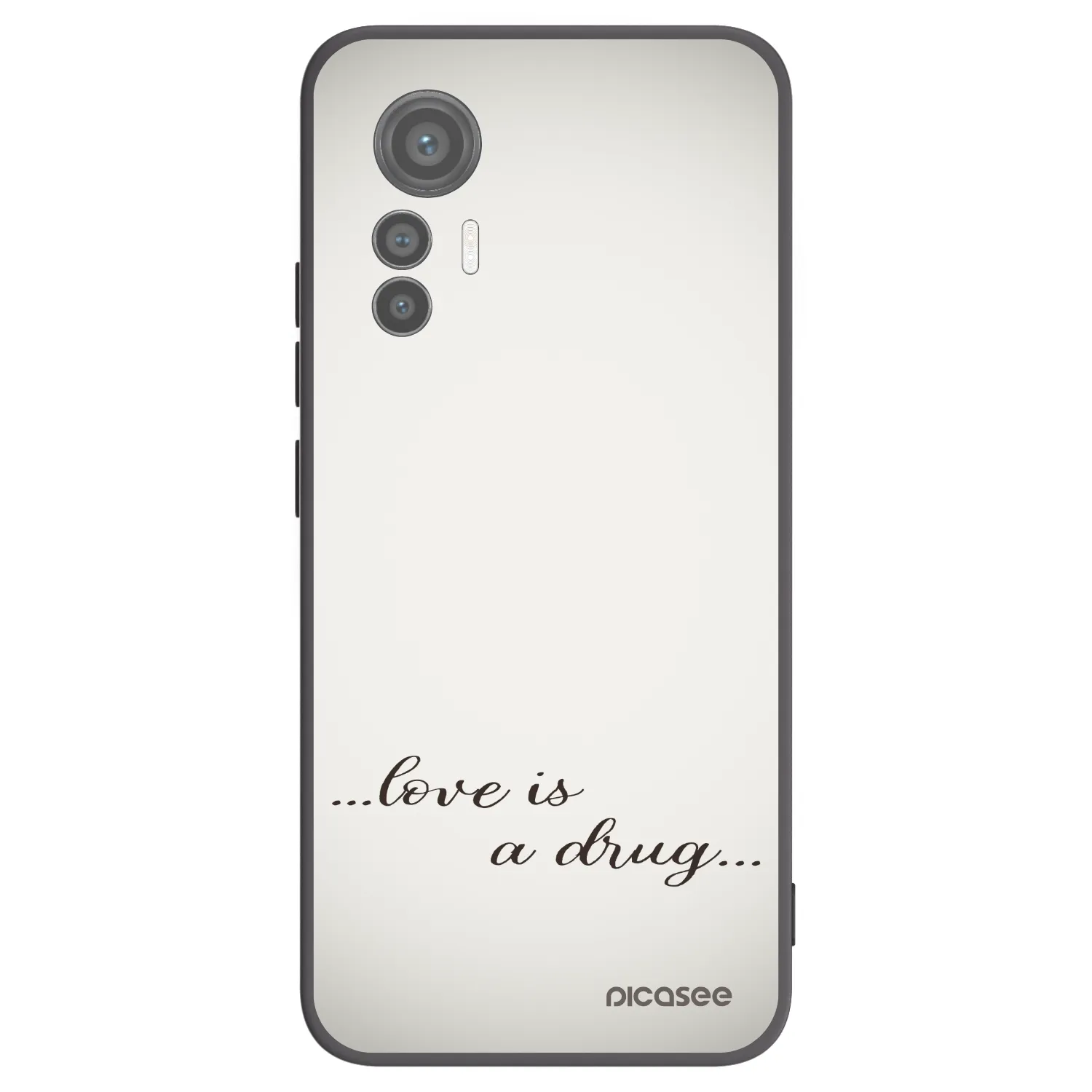 Picasee silikonový černý obal pro Xiaomi 12 Lite - Love is a drug