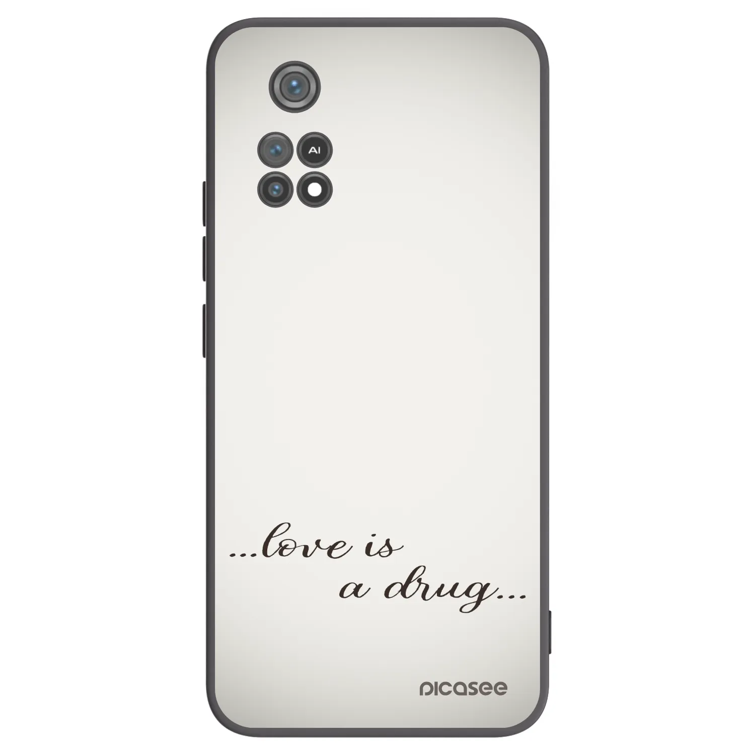 Picasee silikonový černý obal pro Xiaomi Poco M4 Pro - Love is a drug