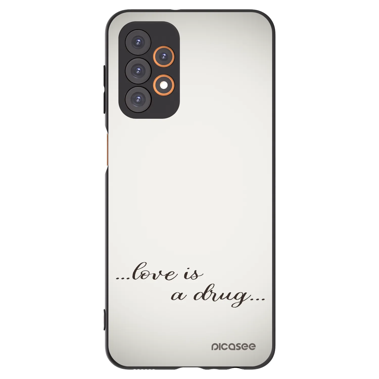 Picasee silikonový černý obal pro Samsung Galaxy A23 A236B 5G - Love is a drug