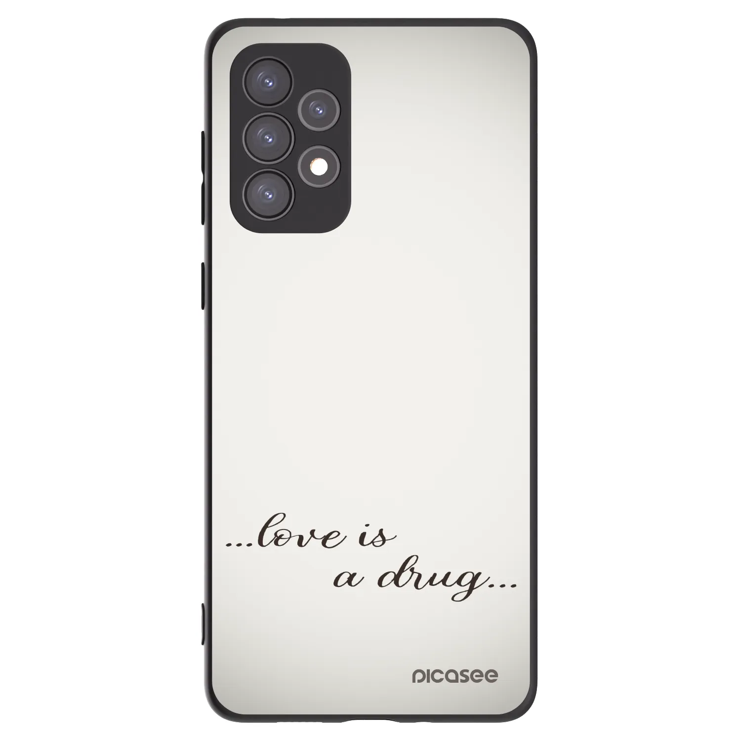 Picasee silikonový černý obal pro Samsung Galaxy A73 5G - Love is a drug