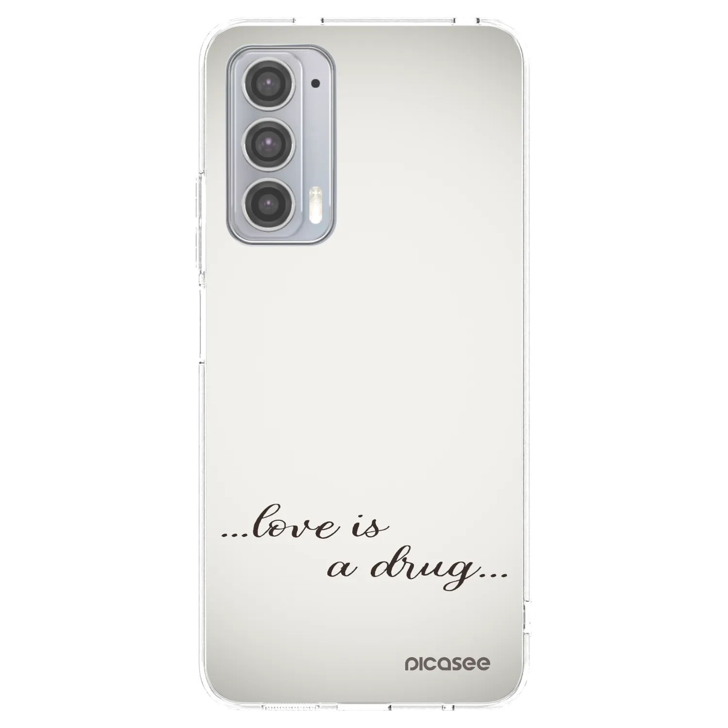 Picasee silikonový průhledný obal pro Motorola Edge 20 - Love is a drug