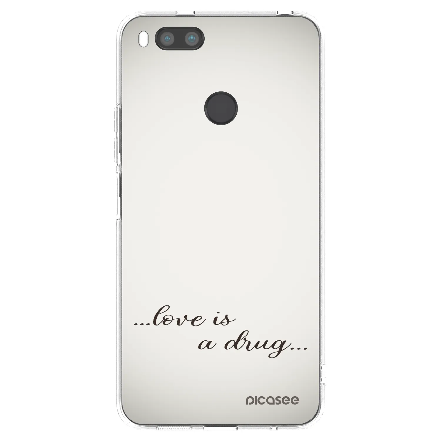 Picasee silikonový průhledný obal pro Xiaomi Redmi A1 - Love is a drug