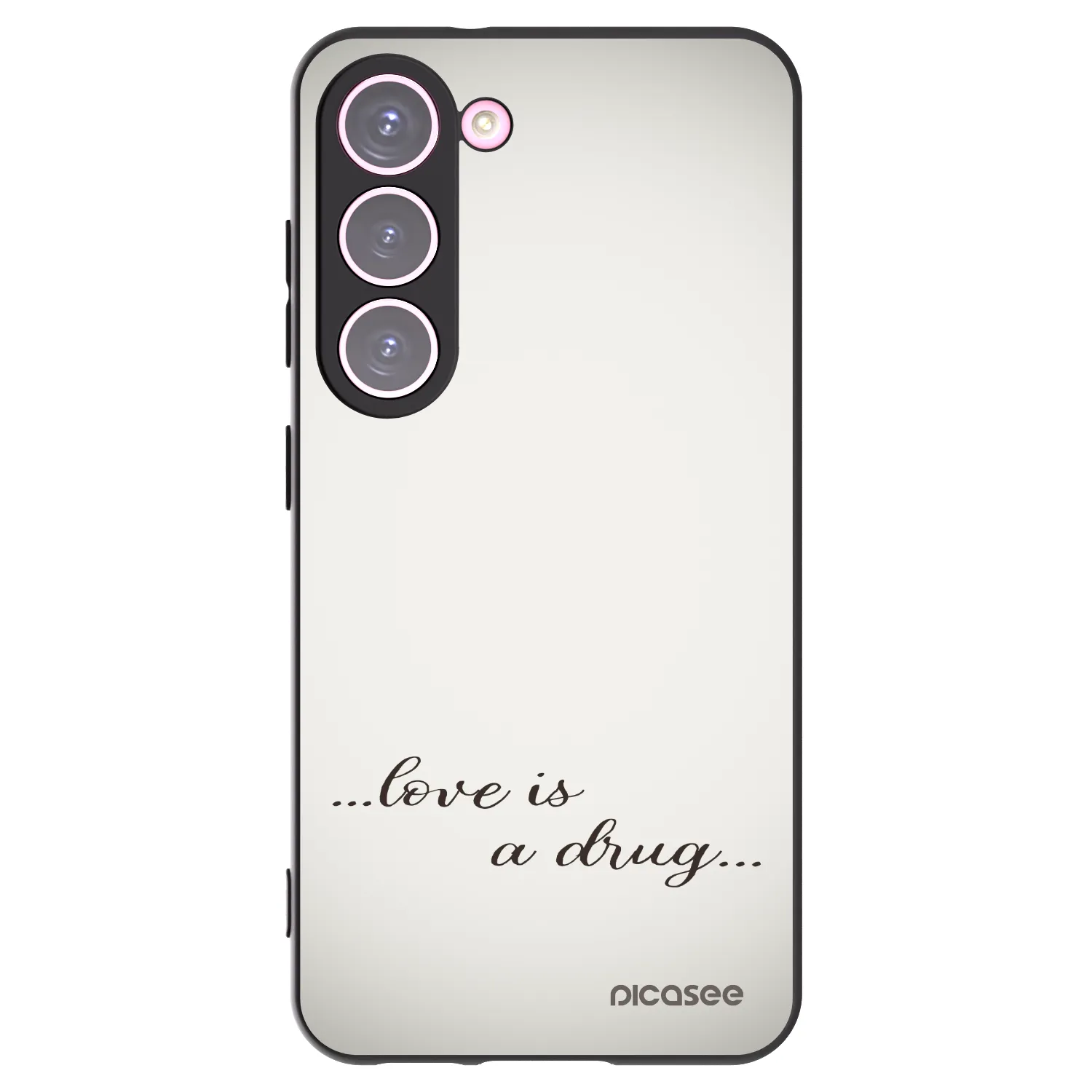 Picasee silikonový černý obal pro Samsung Galaxy S23 5G - Love is a drug