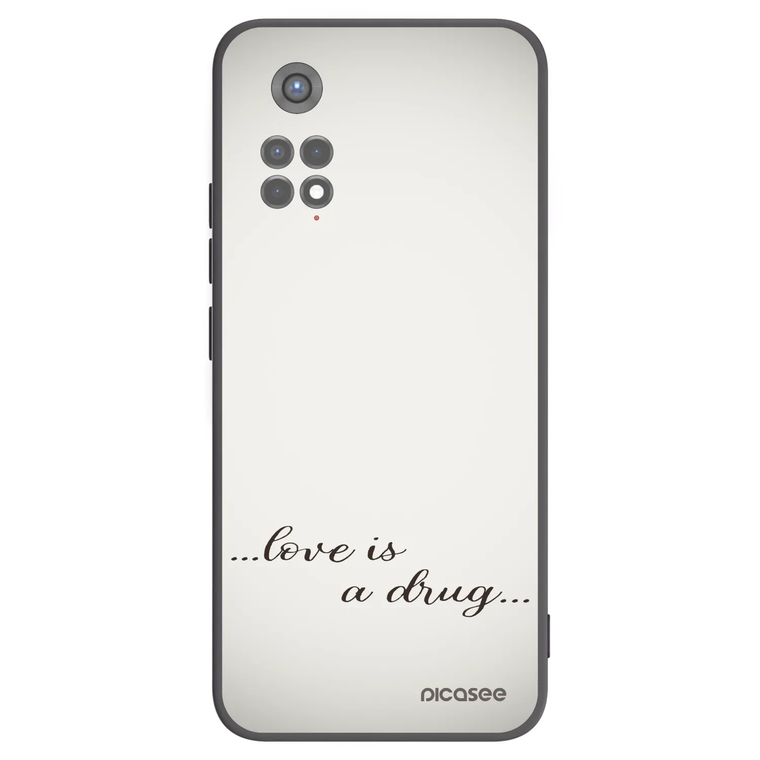 Picasee silikonový černý obal pro Xiaomi Redmi Note 11S 5G - Love is a drug