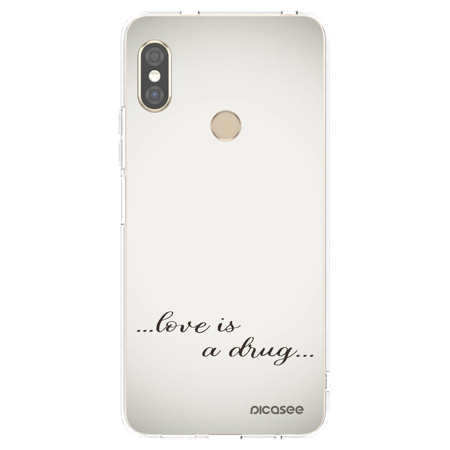 Picasee silikonový průhledný obal pro Xiaomi Redmi Note 5 Global - Love is a drug