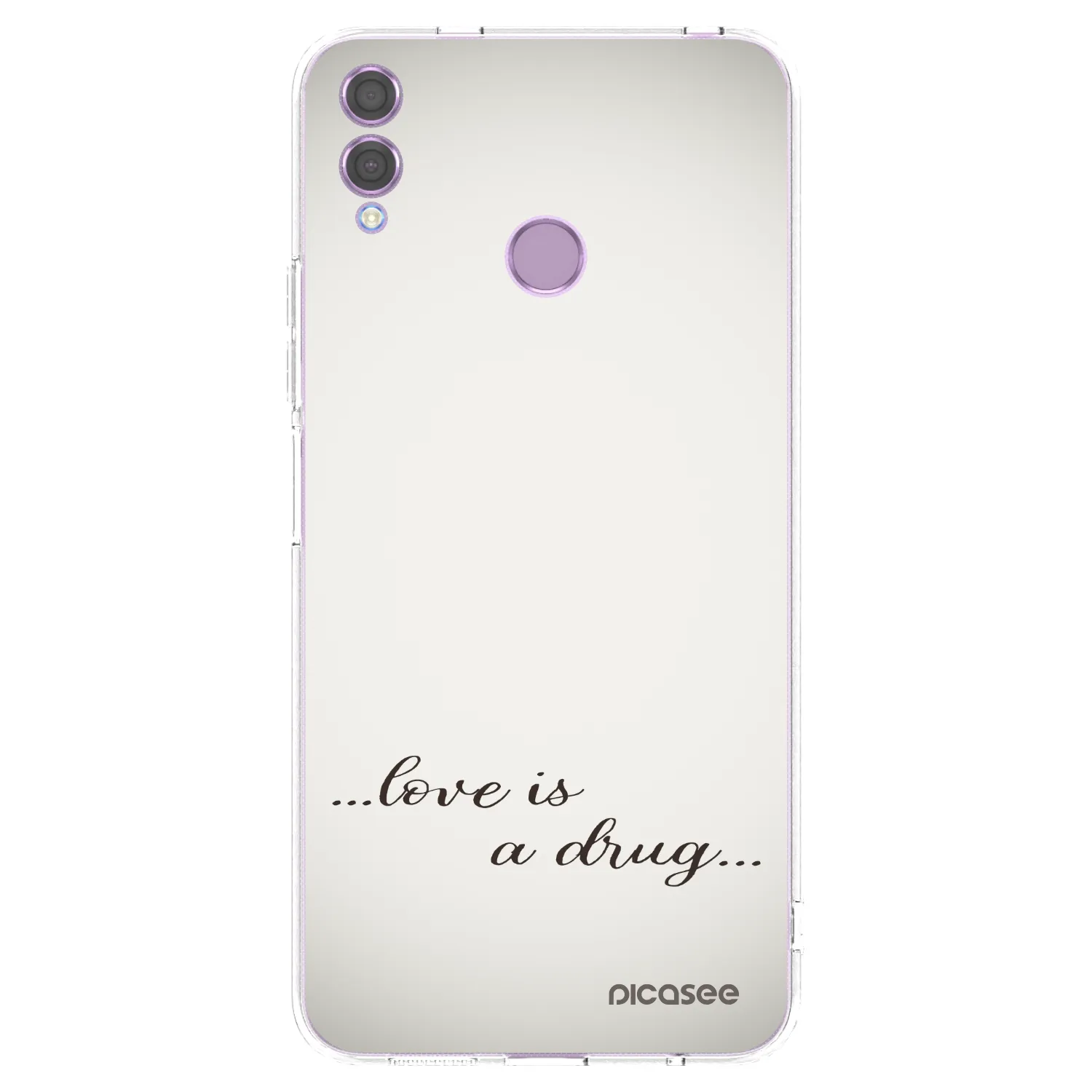 Picasee silikonový průhledný obal pro Honor 8X - Love is a drug