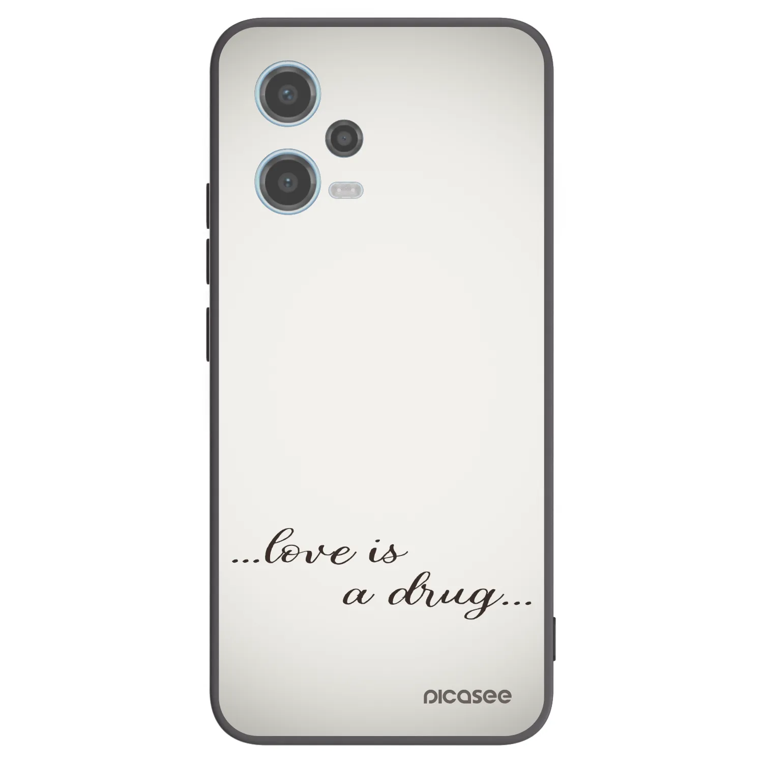 Picasee silikonový černý obal pro Xiaomi Redmi Note 12 5G - Love is a drug
