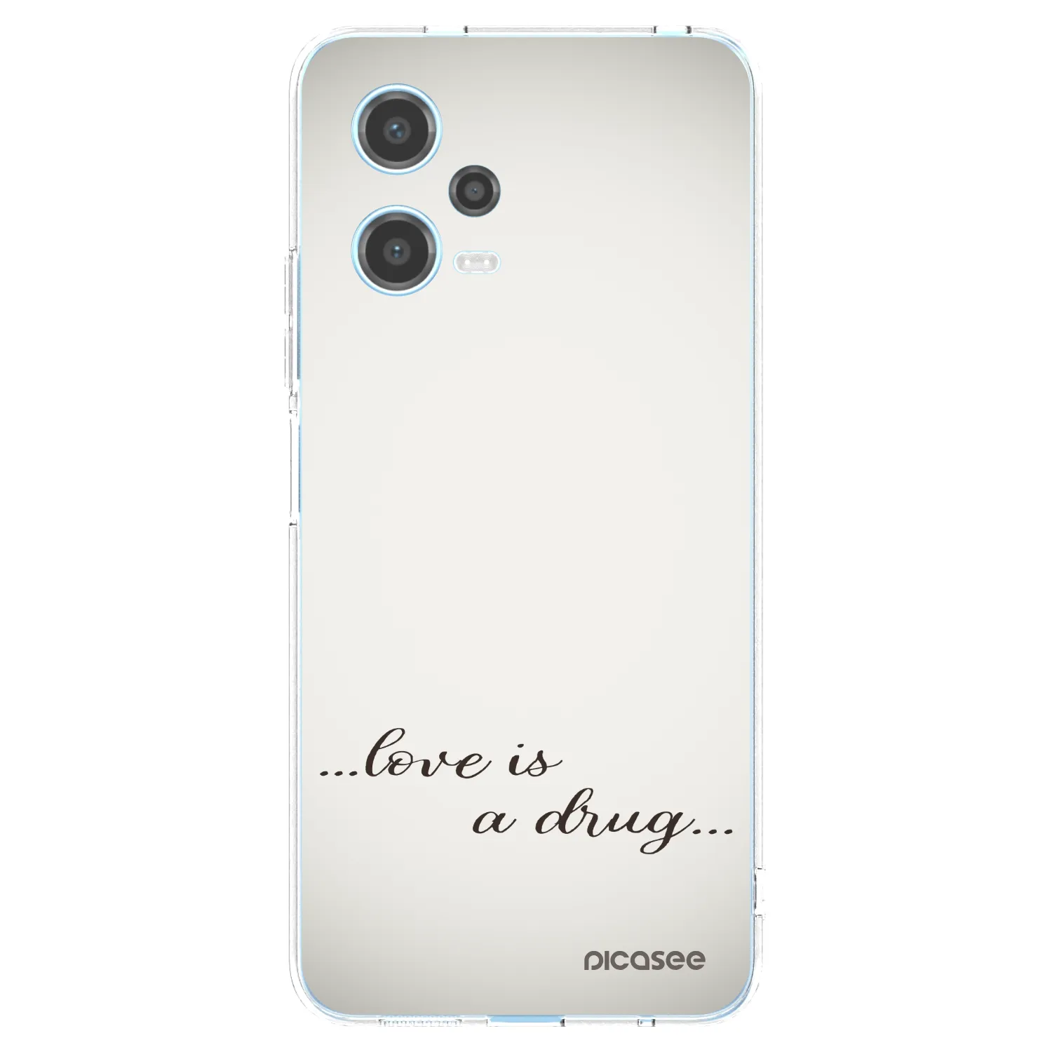 Picasee silikonový průhledný obal pro Xiaomi Redmi Note 12 5G - Love is a drug