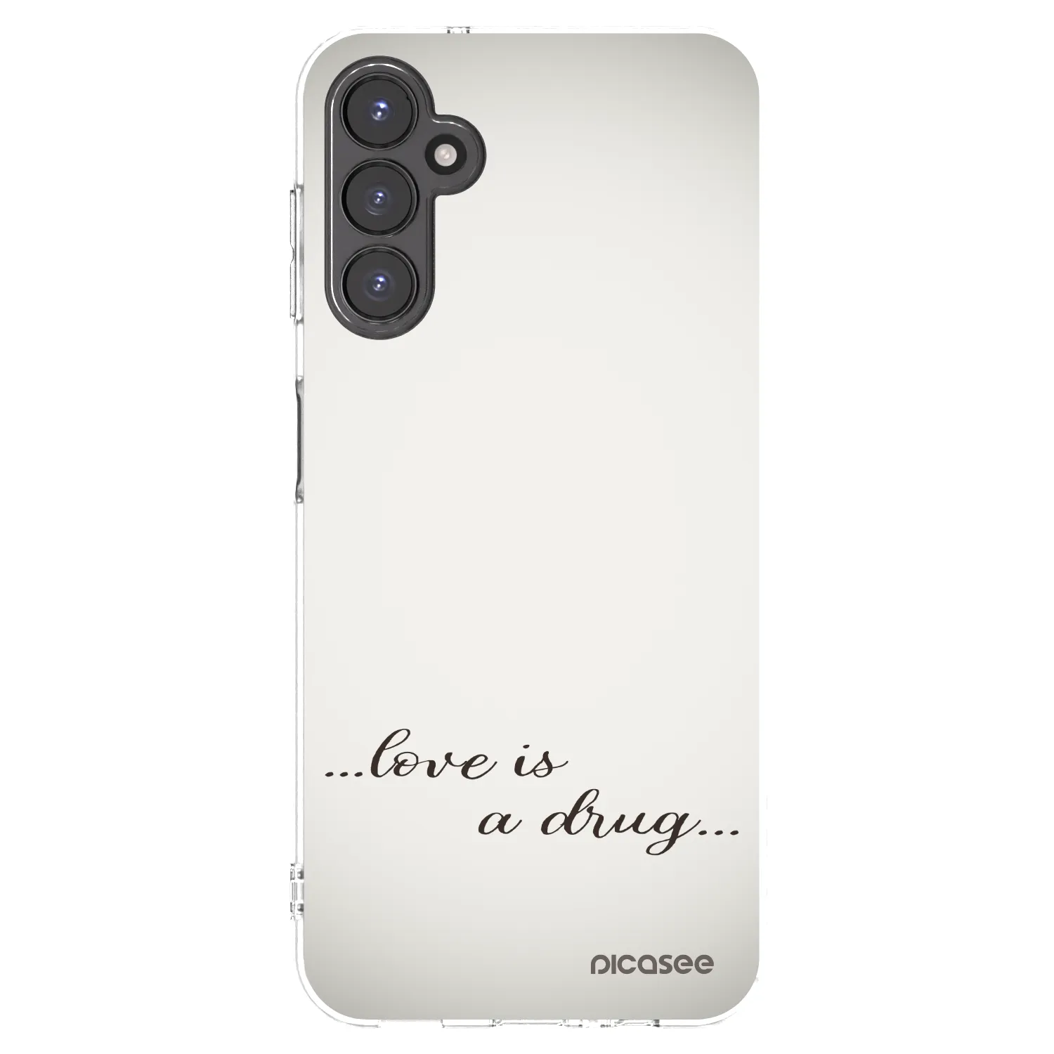 Picasee silikonový průhledný obal pro Samsung Galaxy A14 5G A146P - Love is a drug