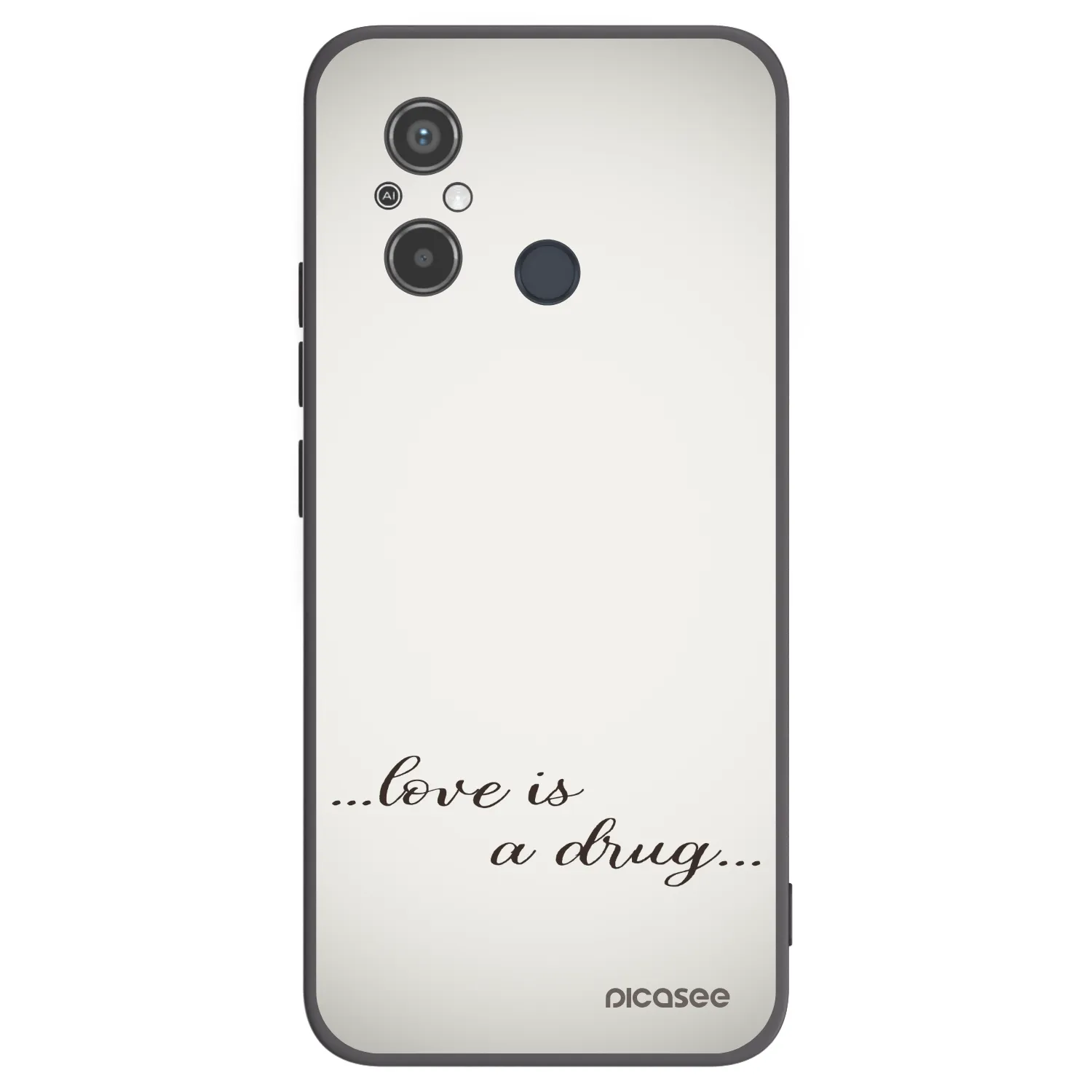 Picasee silikonový černý obal pro Xiaomi Redmi 12C - Love is a drug