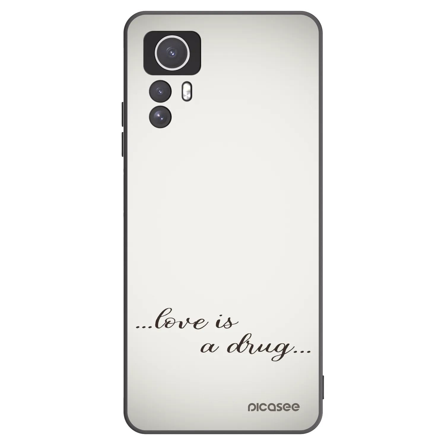 Picasee silikonový černý obal pro Xiaomi Redmi Note 12S - Love is a drug