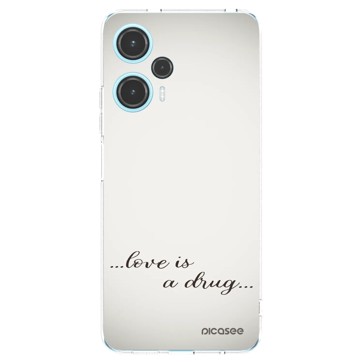 Picasee silikonový průhledný obal pro Xiaomi Poco F5 - Love is a drug