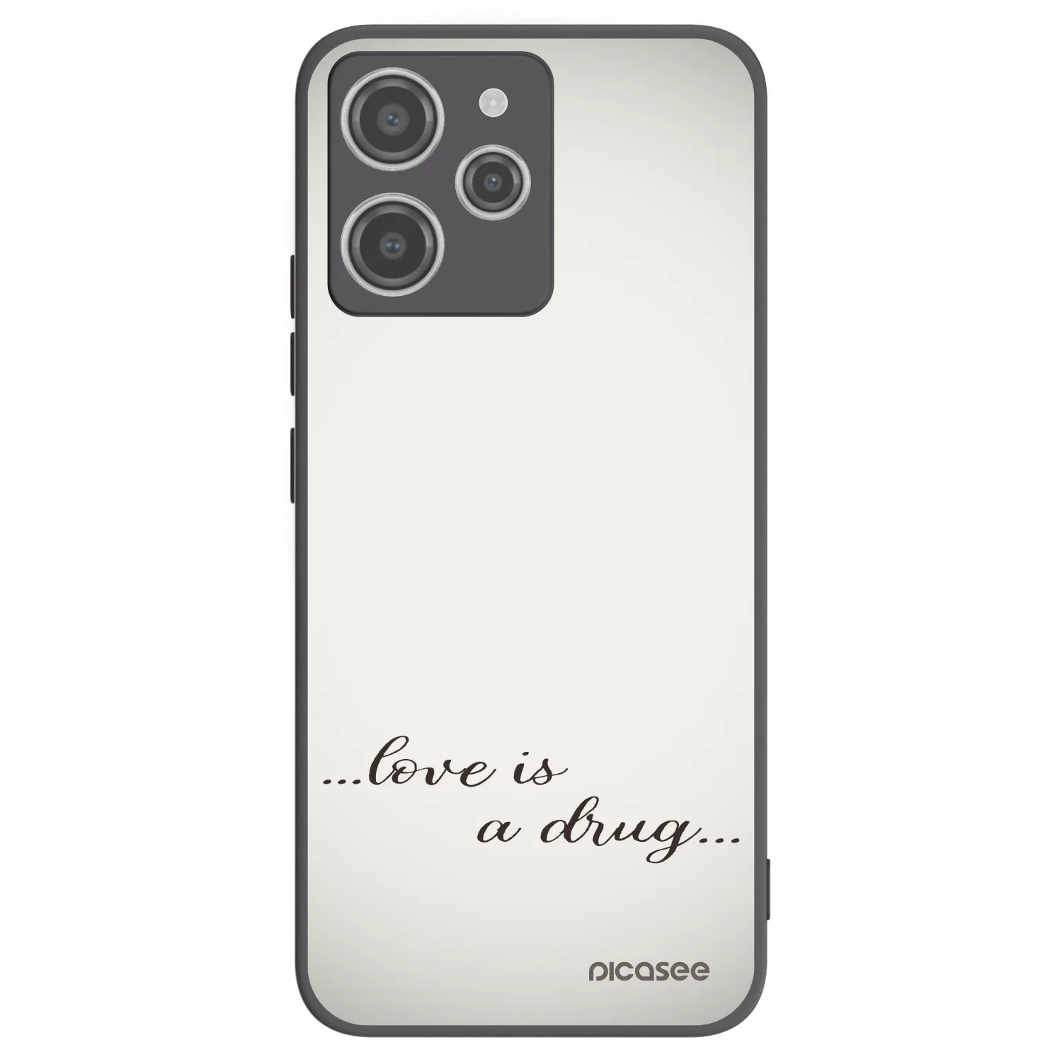 Picasee silikonový černý obal pro Xiaomi Redmi 12 4G - Love is a drug