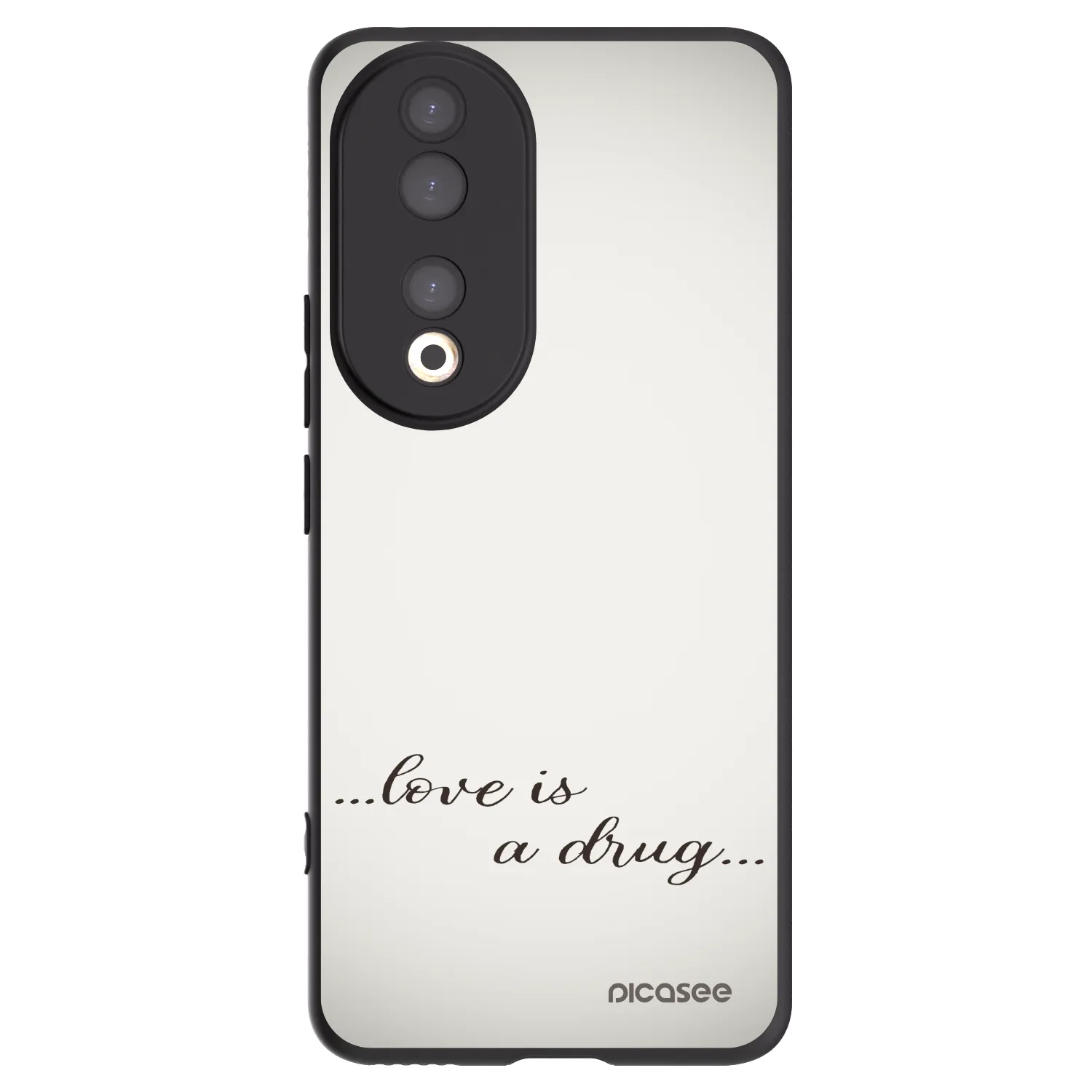 Picasee silikonový černý obal pro Honor 90 5G - Love is a drug