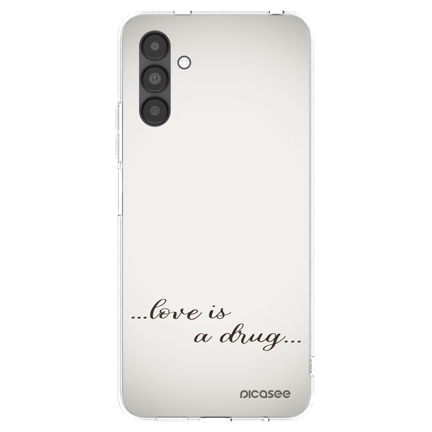Picasee silikonový průhledný obal pro Samsung Galaxy A04s A047F - Love is a drug