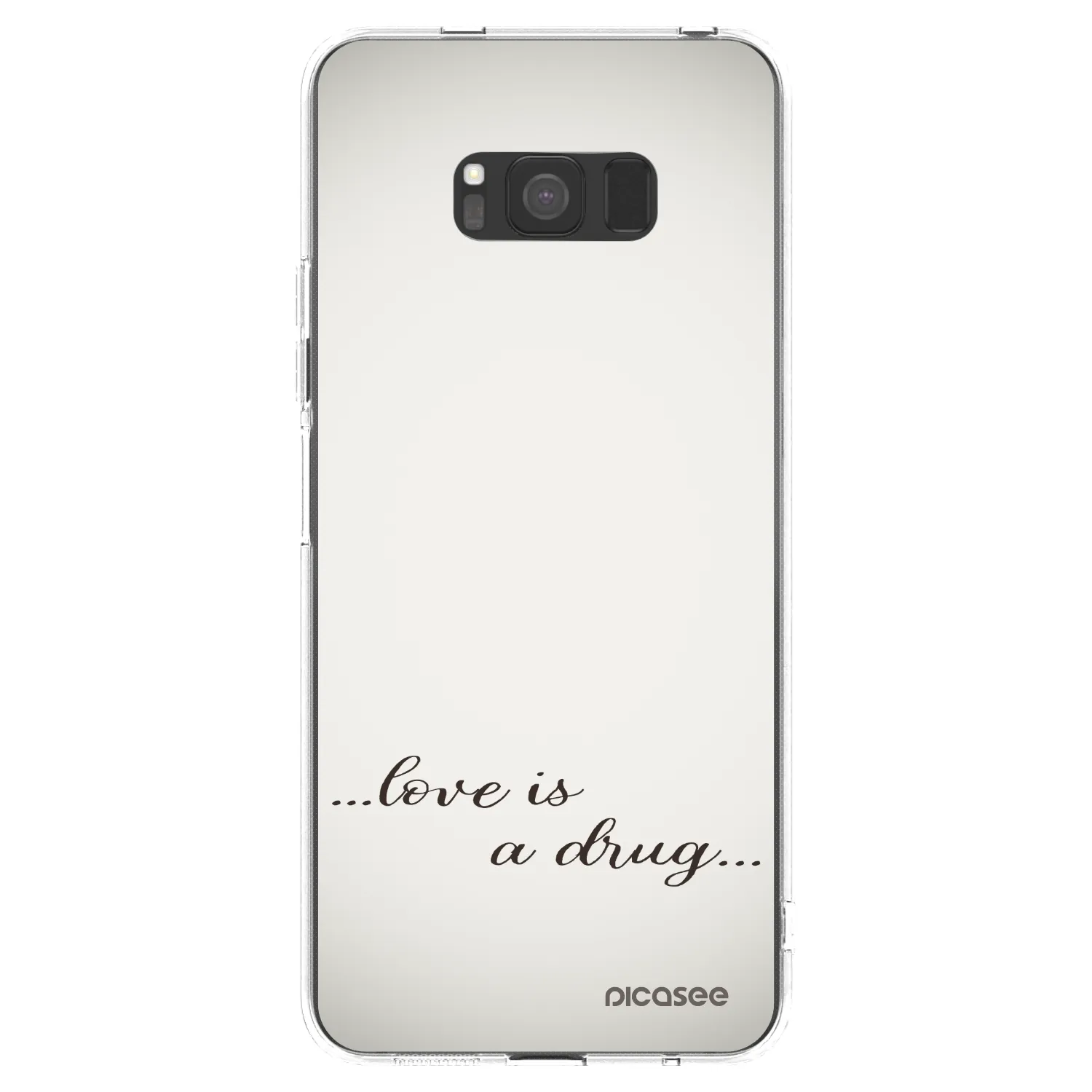 Picasee silikonový průhledný obal pro Samsung Galaxy S8 G950F - Love is a drug