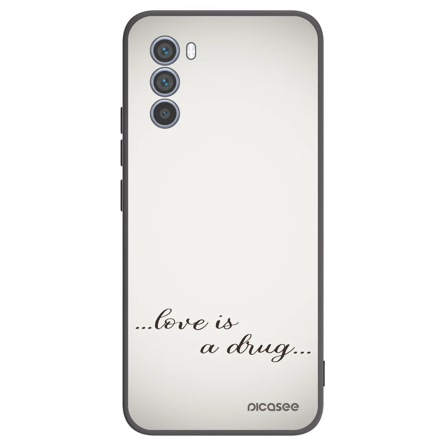 Picasee silikonový černý obal pro Motorola Moto G62 - Love is a drug