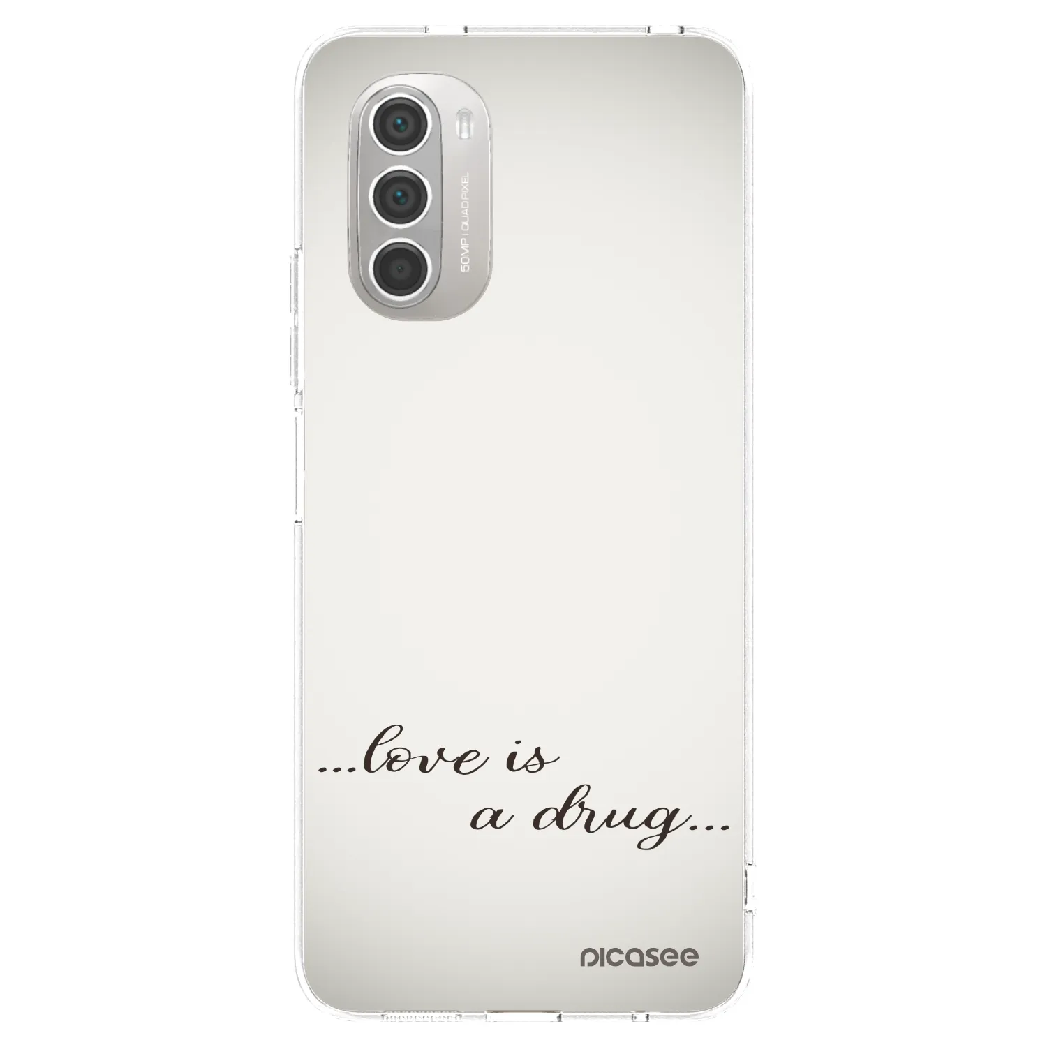 Picasee silikonový průhledný obal pro Motorola Moto G51 - Love is a drug