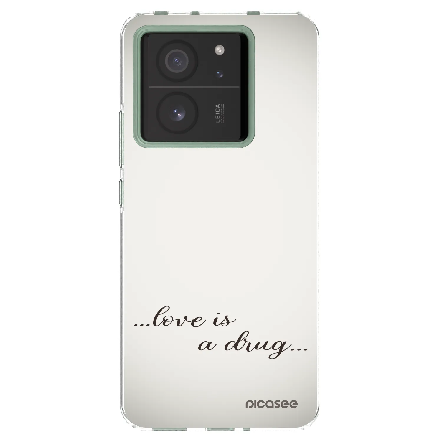 Picasee silikonový průhledný obal pro Xiaomi 13T - Love is a drug