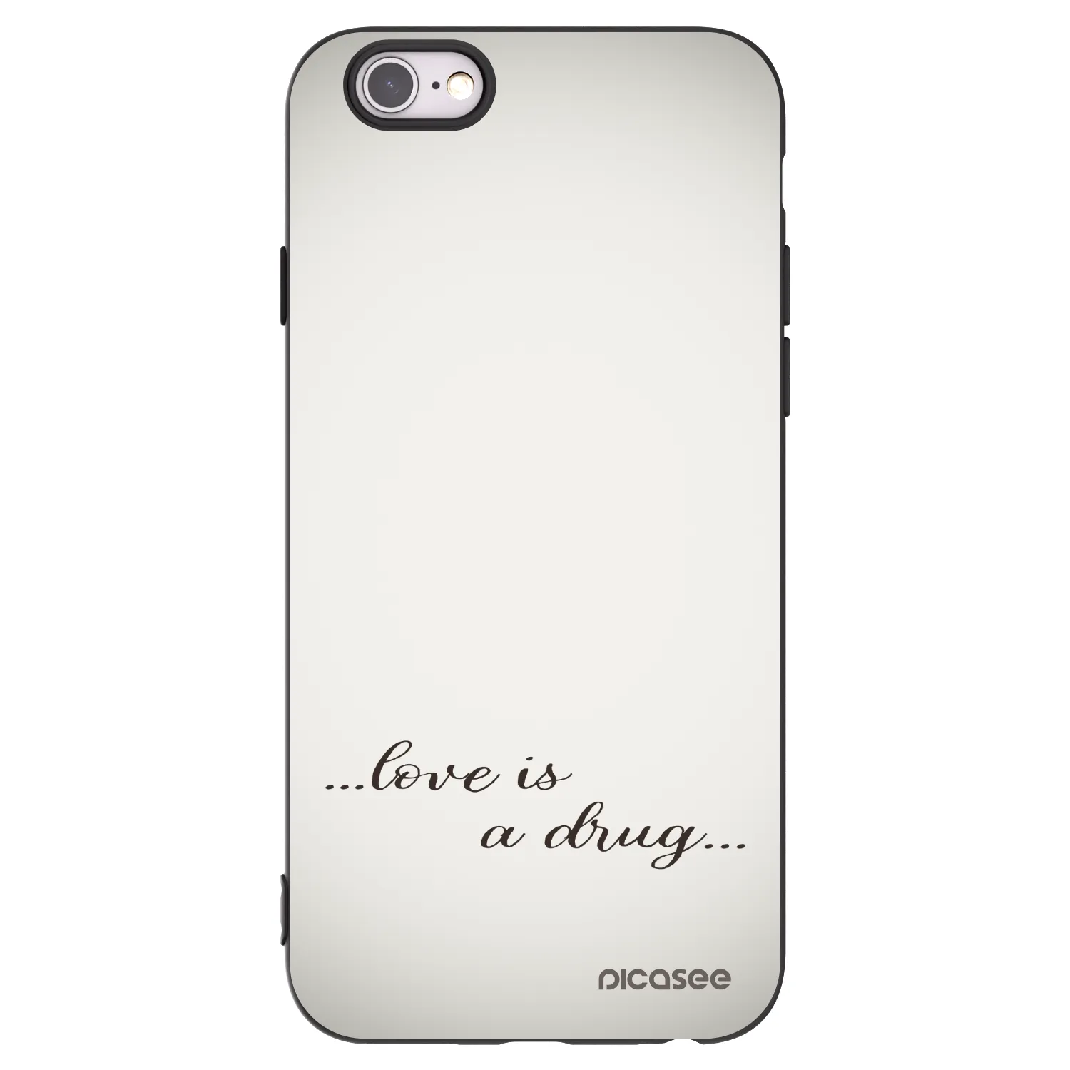 Picasee silikonový černý obal pro Apple iPhone 6/6S - Love is a drug