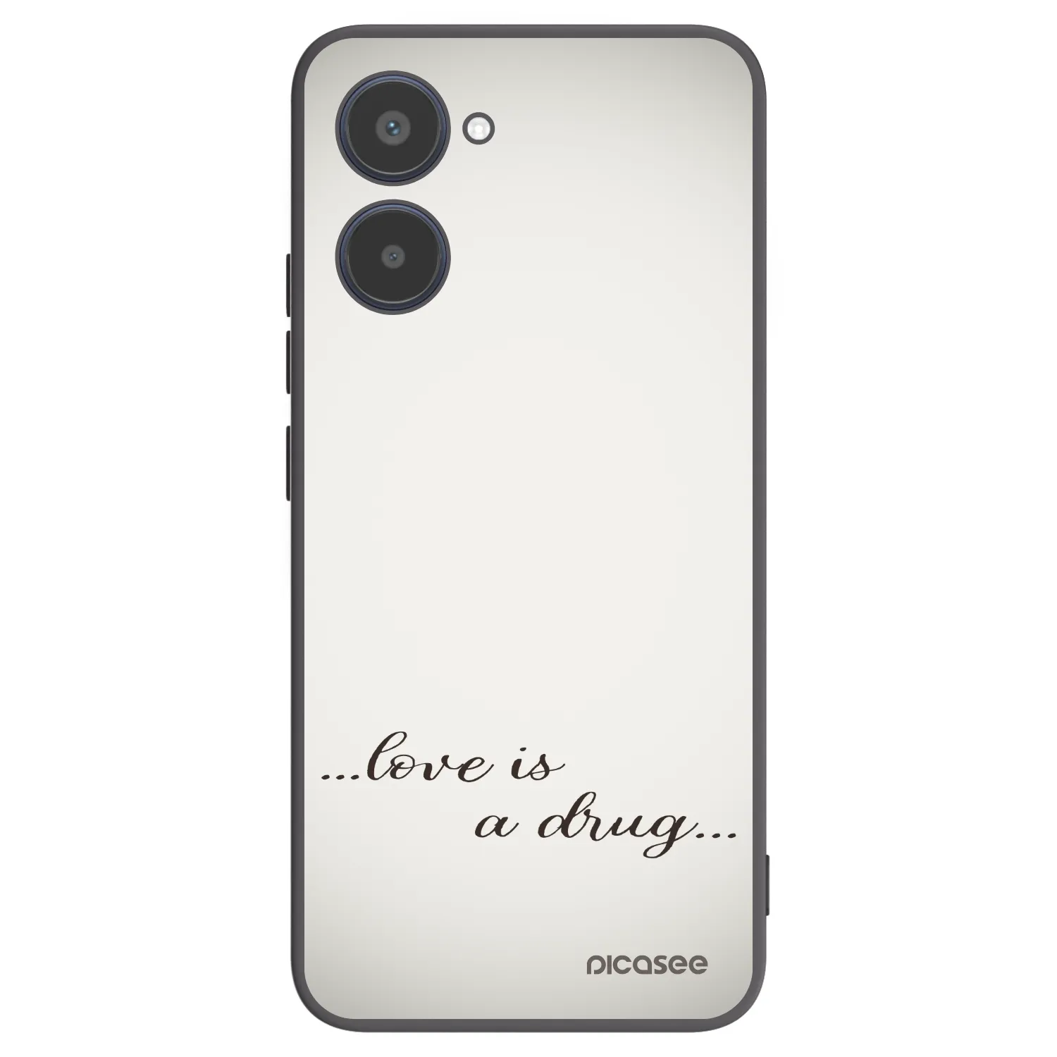 Picasee silikonový černý obal pro Realme 10 4G - Love is a drug