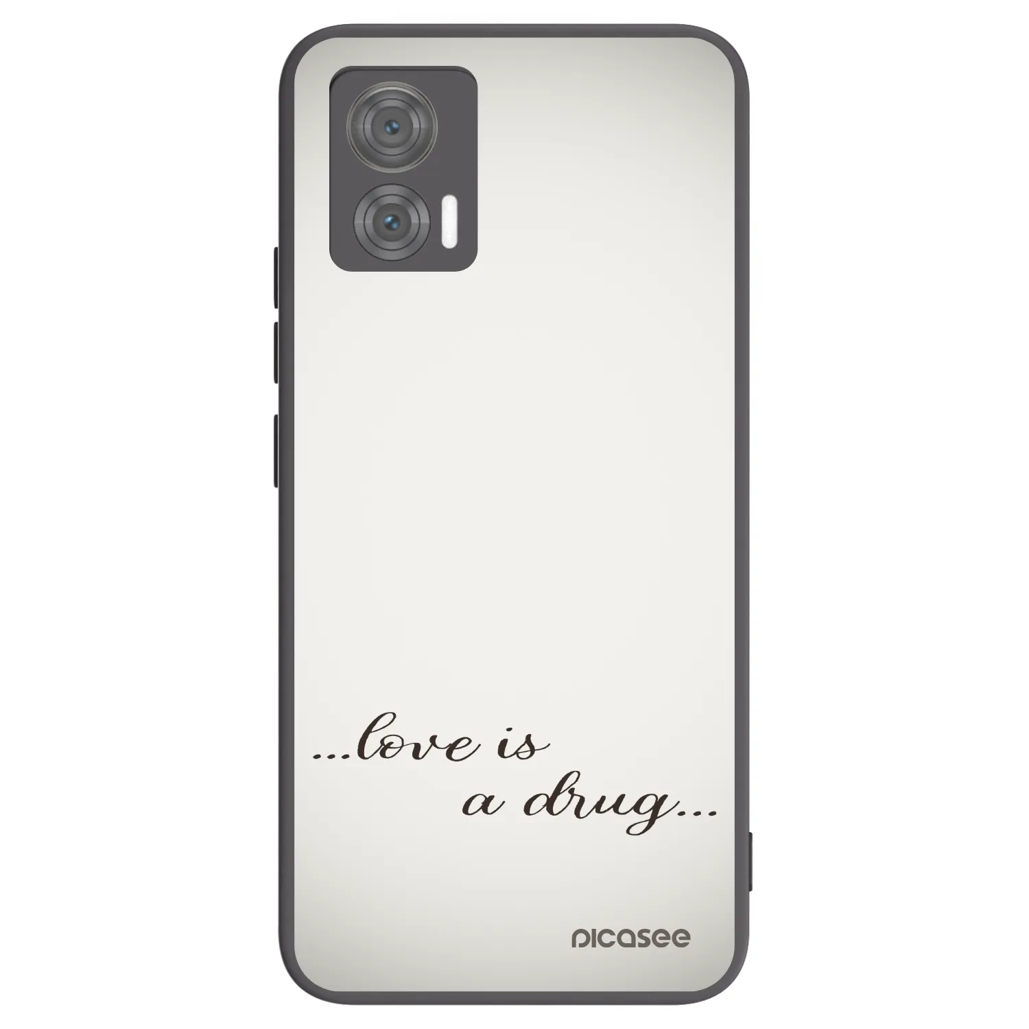 Picasee silikonový černý obal pro Motorola Edge 30 Neo - Love is a drug