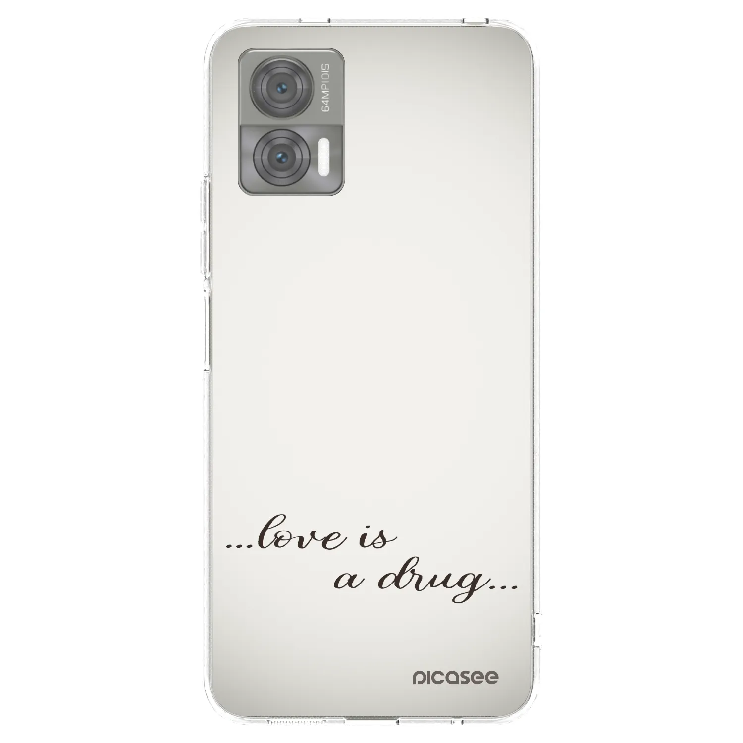 Picasee silikonový průhledný obal pro Motorola Edge 30 Neo - Love is a drug