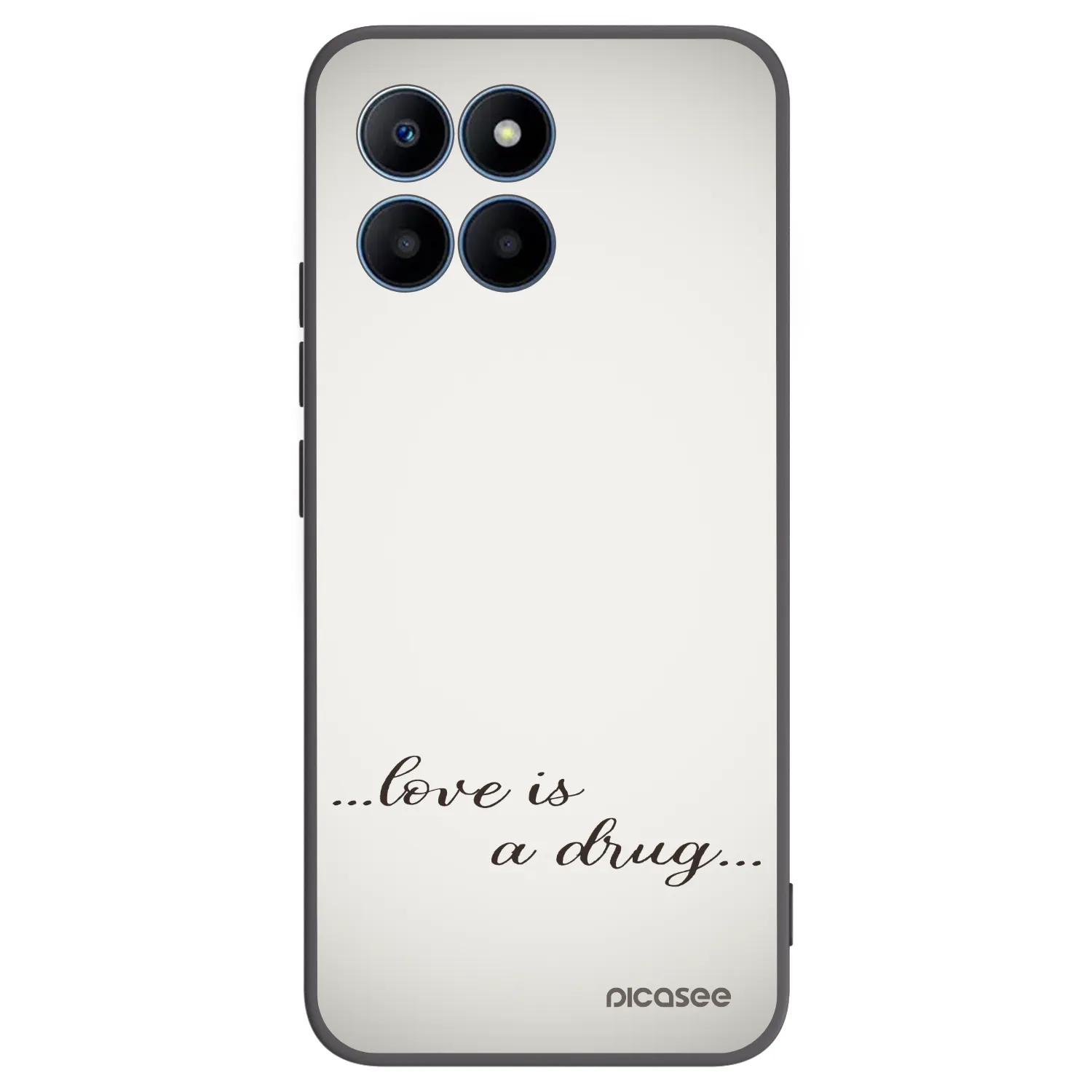 Picasee silikonový černý obal pro Honor 70 Lite - Love is a drug